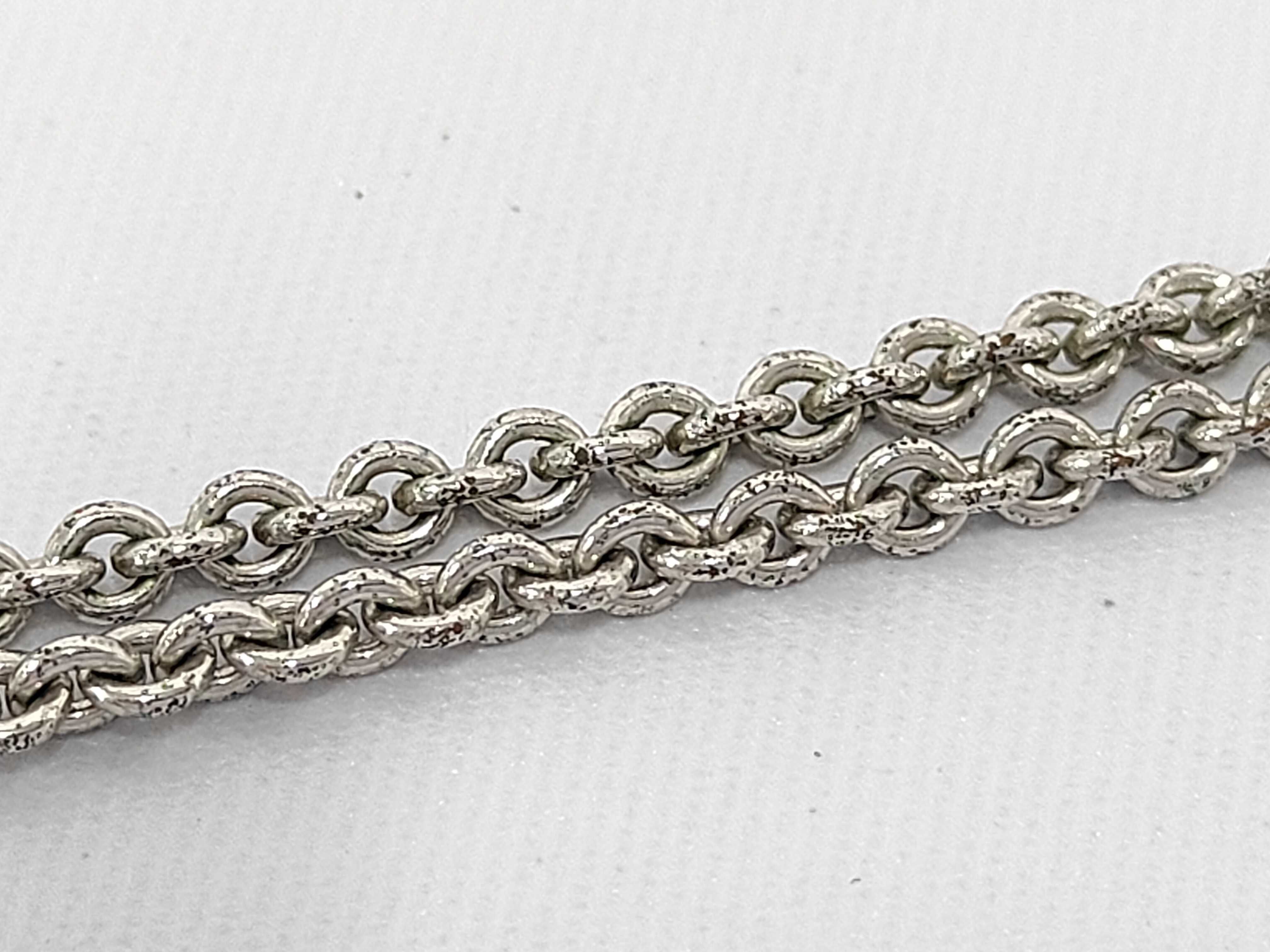 Logo Vintage Silver Necklace — view 4