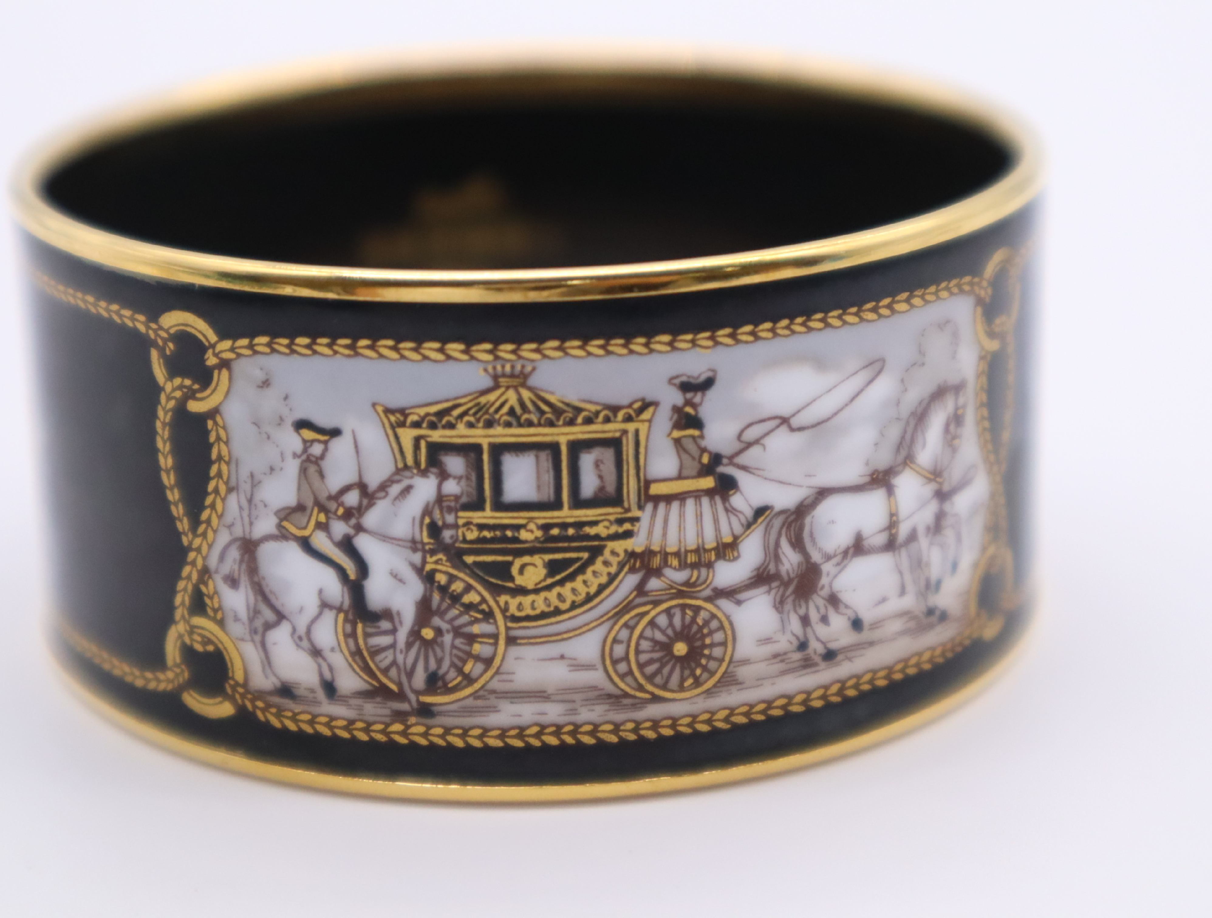 GP Metal/Cloisonné Enamel Bangle - Carriage Design Bracelet/Bangle — view 2