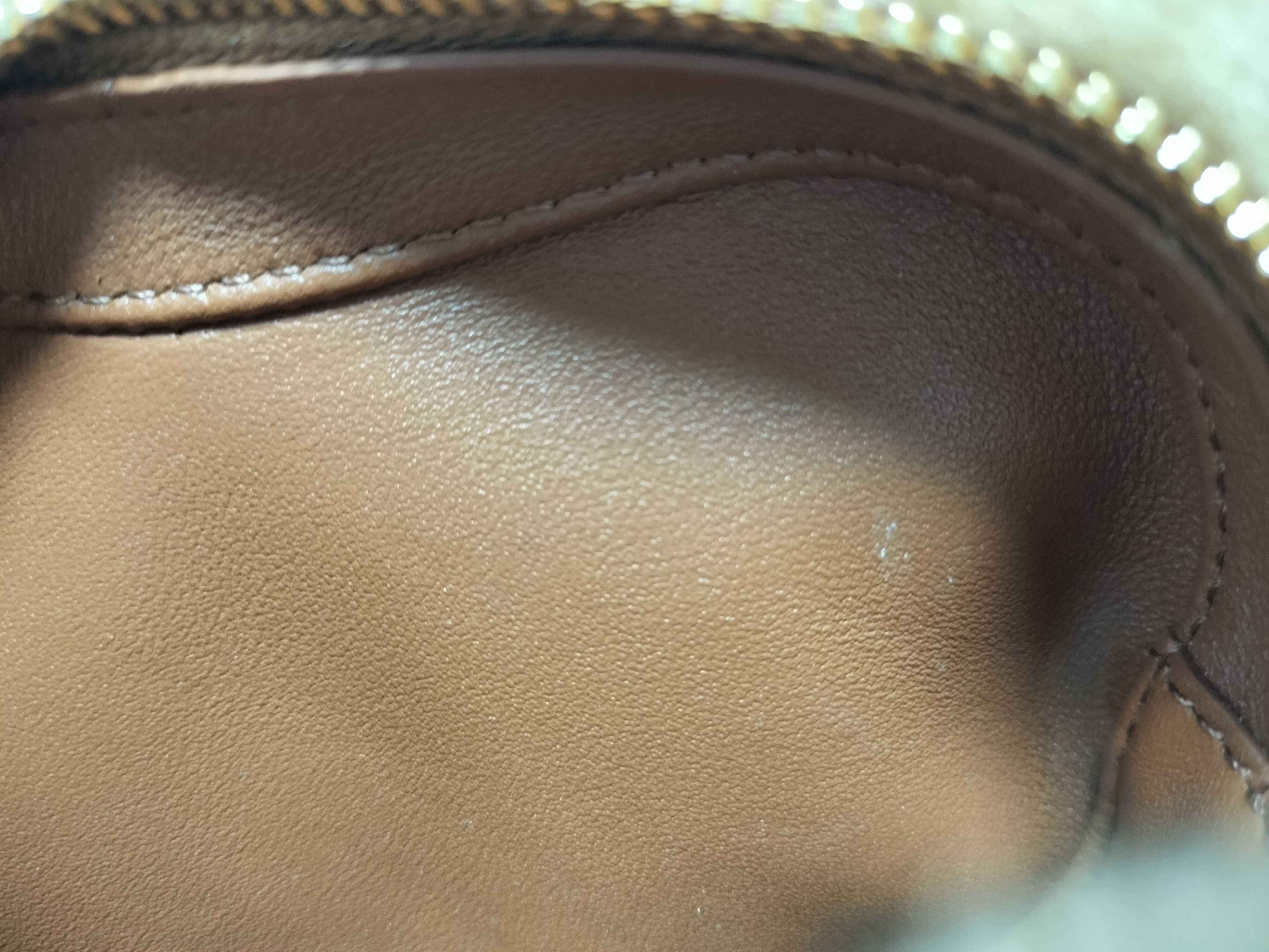 2-way handbag with long strap, shearling, heart design, brown handbag — view 12