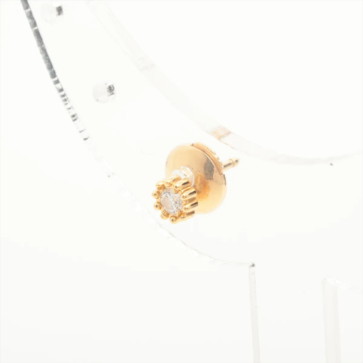 Mimi Rose Diamond Single Earrings 750(YG) 0.6g 665836 Post — view 3