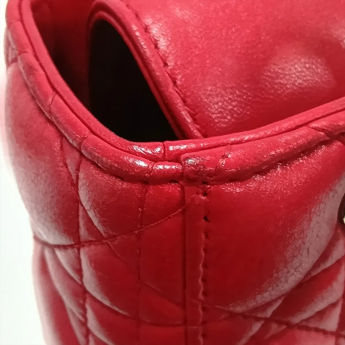 Cannage My Lady Dior Leather 2-Way Handbag, Red — view 12