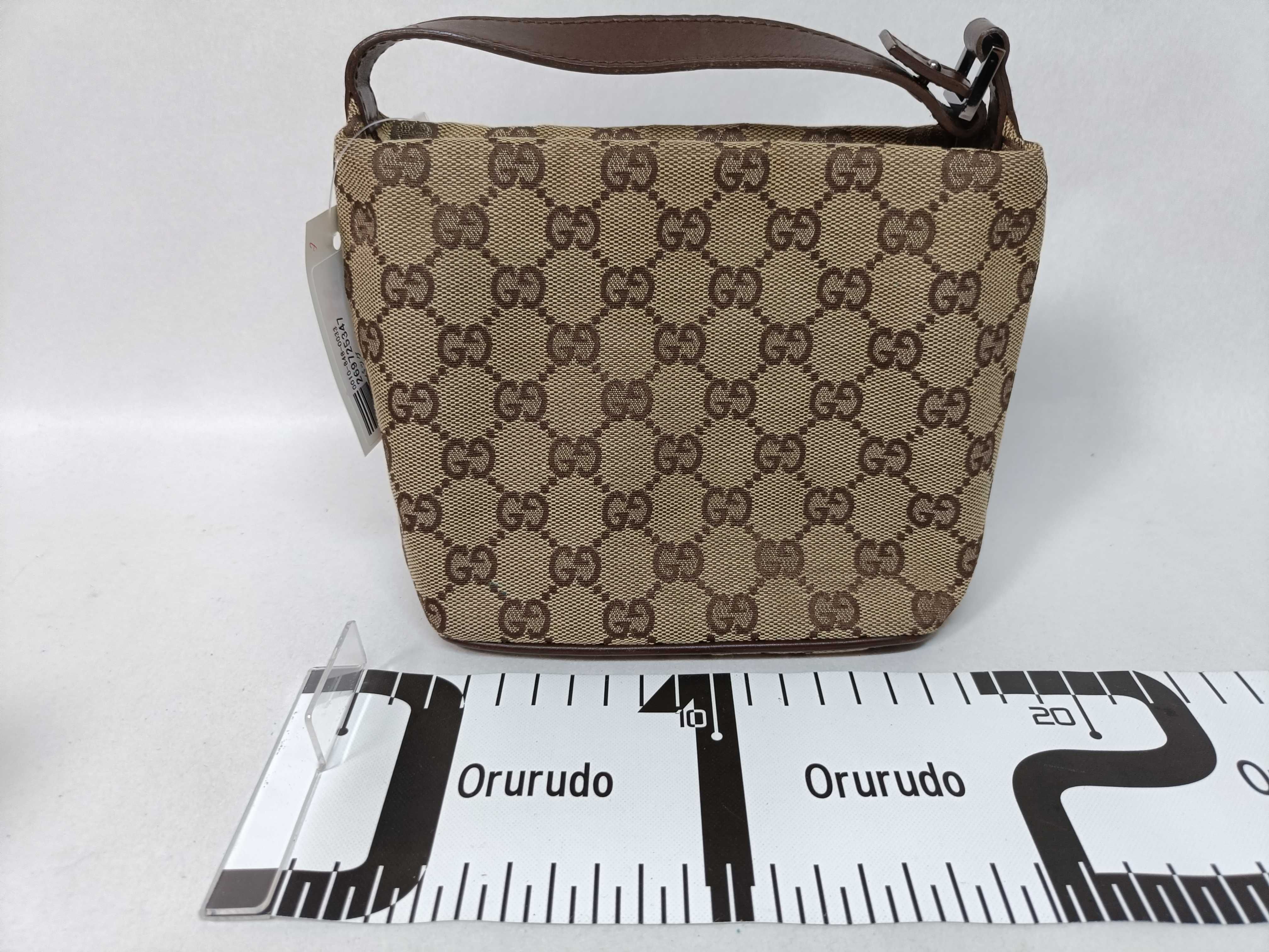 GG Canvas Accessory Pouch 34080 (Stain present) Pouch — view 2