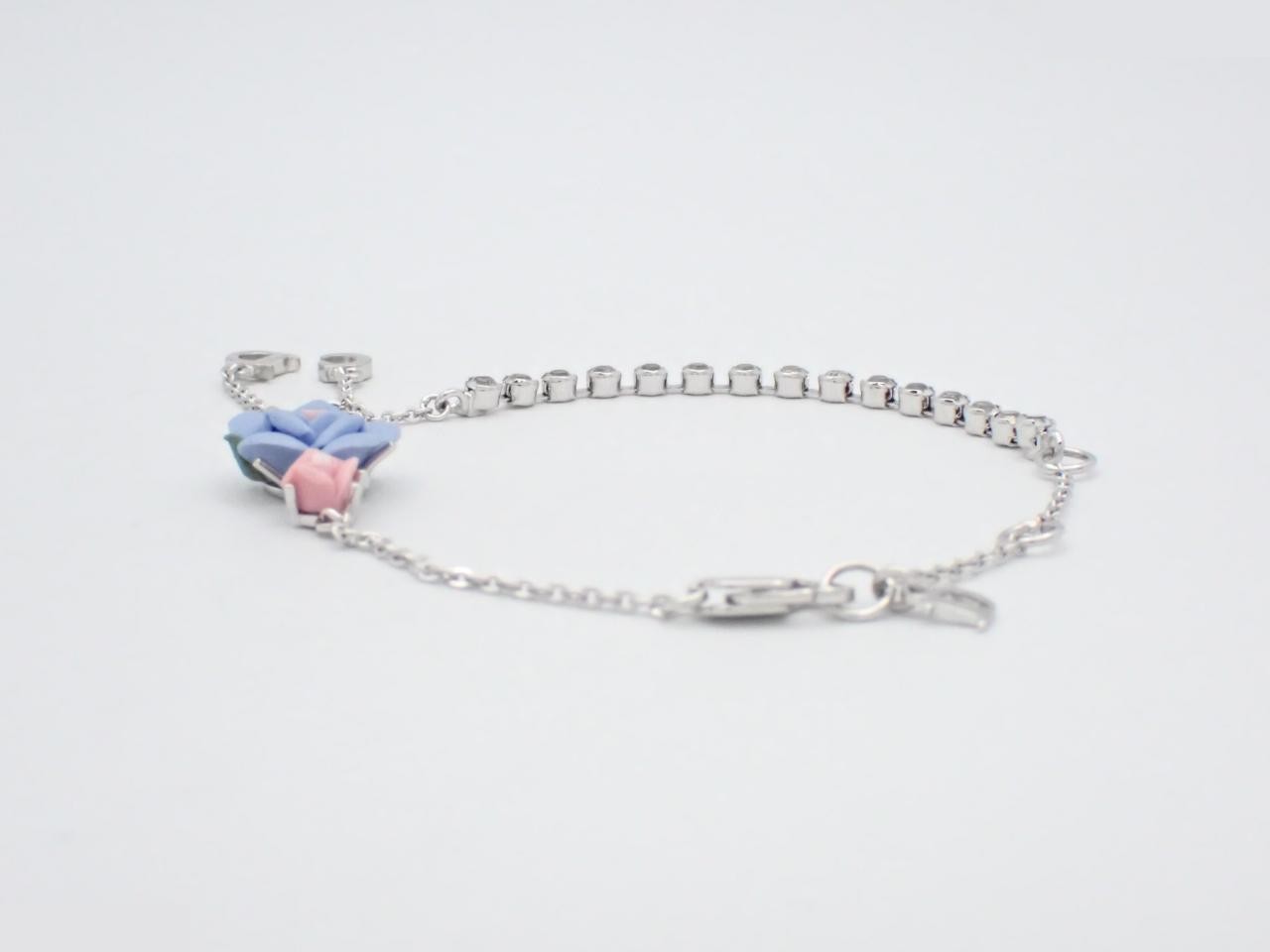 Flower rhinestone logo charm bracelet, wrist circumference approximately 20cm — view 2