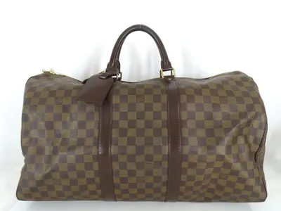 Damier FR- Damier Keepall 50 N41427 MB4027 Brown Boston Bag