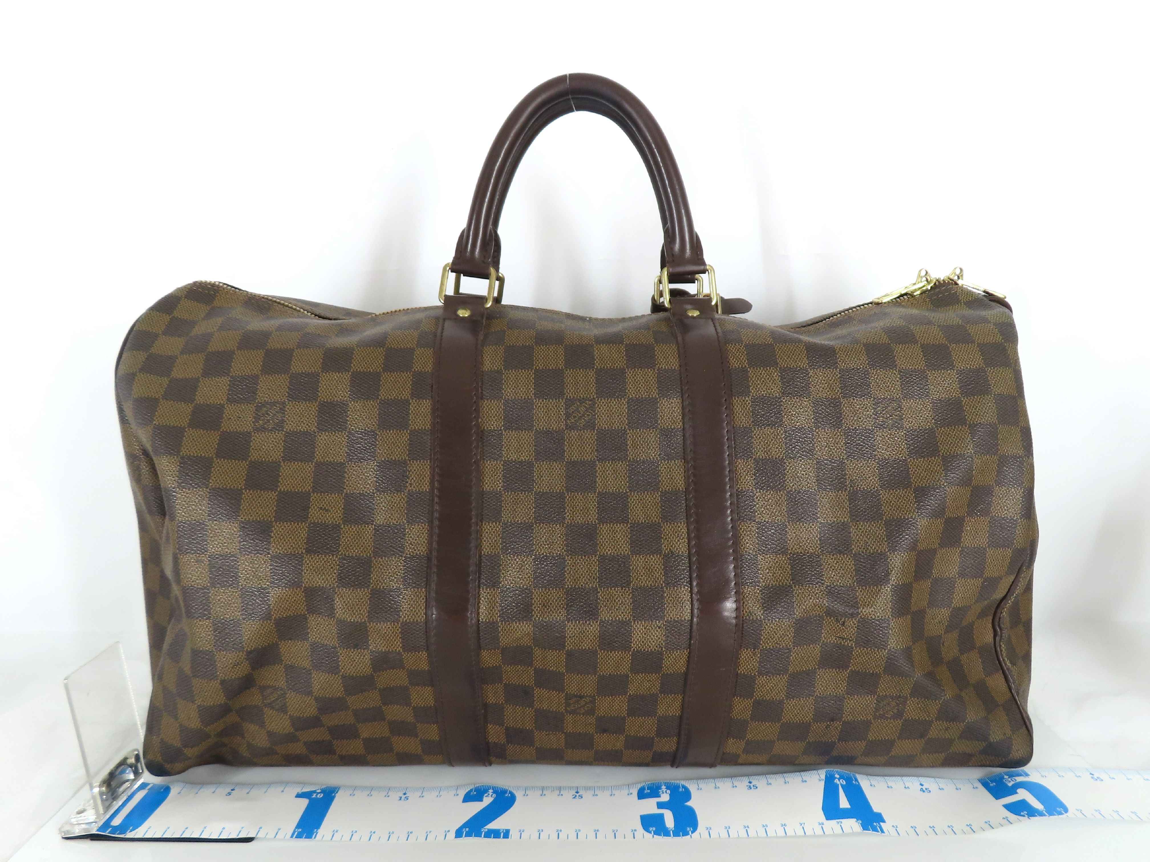 Damier FR- Damier Keepall 50 N41427 MB4027 Brown Boston Bag — view 2