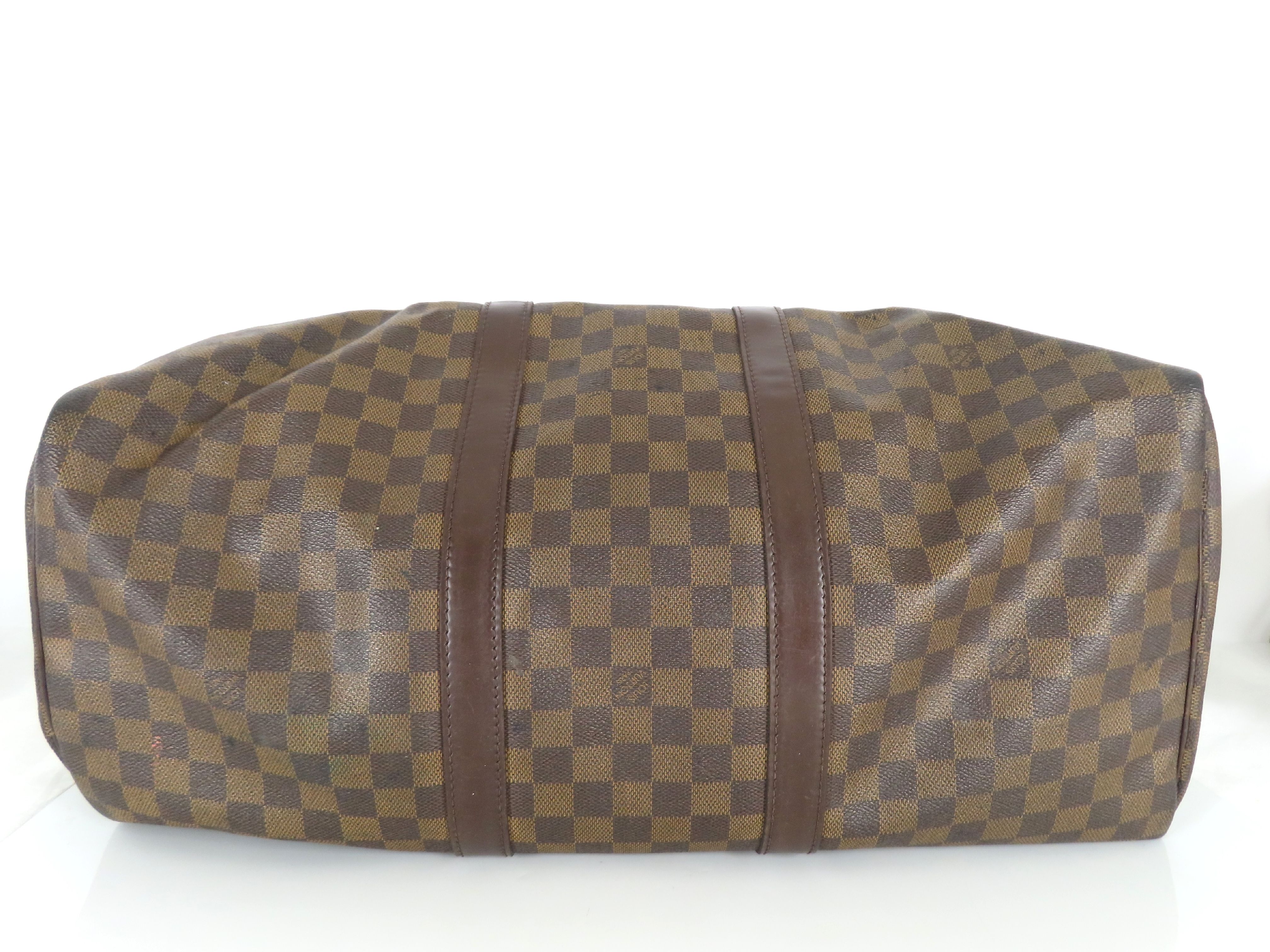 Damier FR- Damier Keepall 50 N41427 MB4027 Brown Boston Bag — view 9