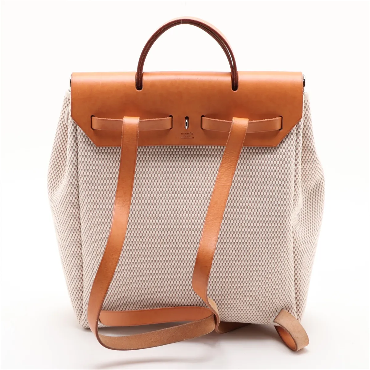 Herbag Ad PM Toile GM x Vache Hunter Beige x Natural Silver Hardware G: 2003 — view 2