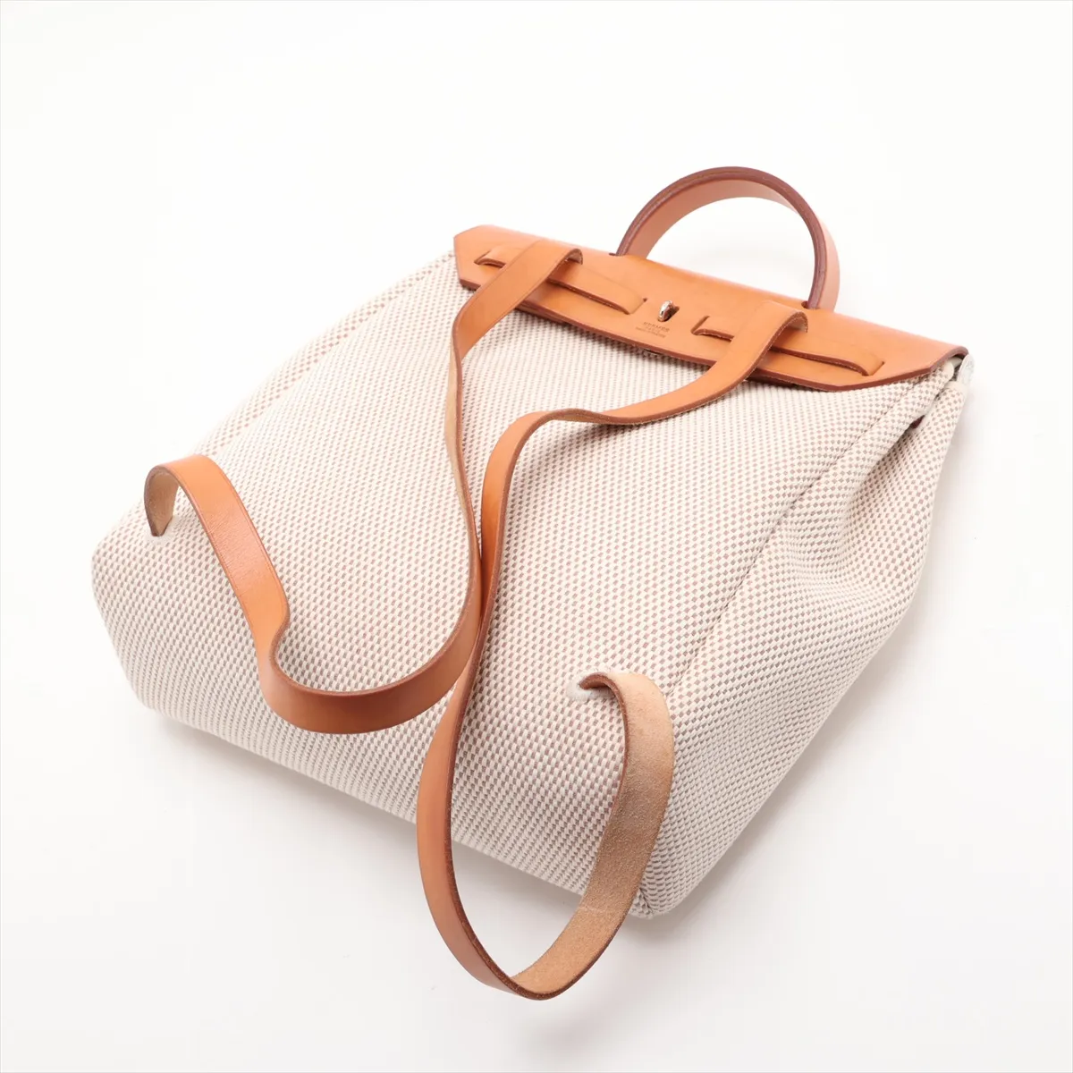 Herbag Ad PM Toile GM x Vache Hunter Beige x Natural Silver Hardware G: 2003 — view 5