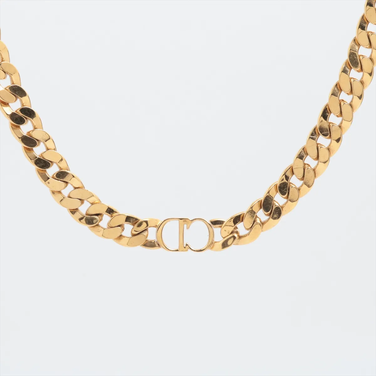 CD ICON Chain Link Necklace, GP Gold. Shows — view 2