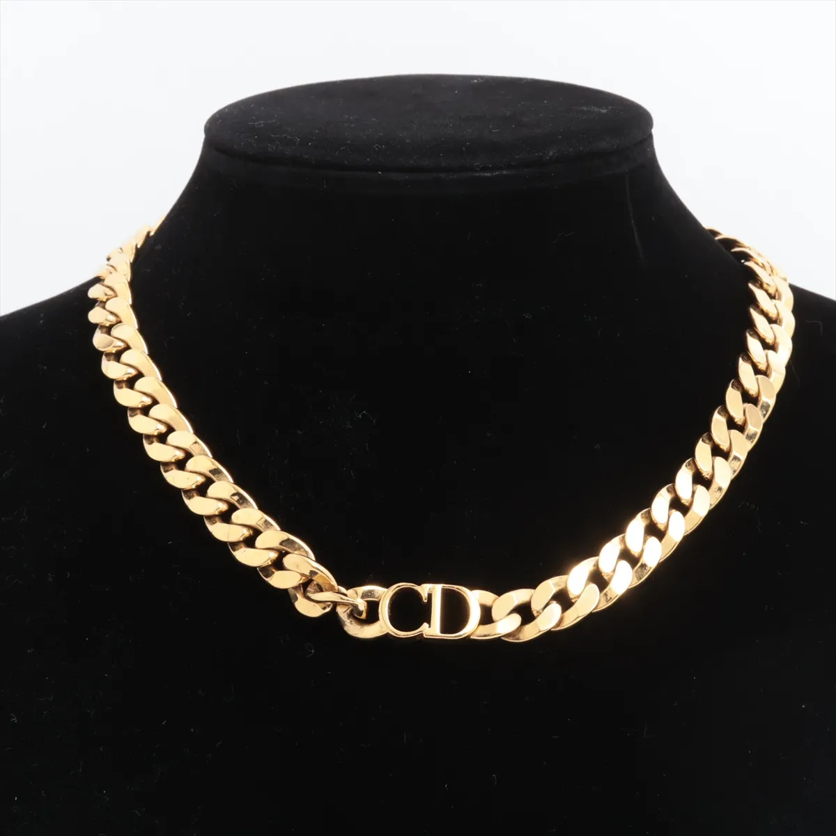 CD ICON Chain Link Necklace, GP Gold. Shows — view 5