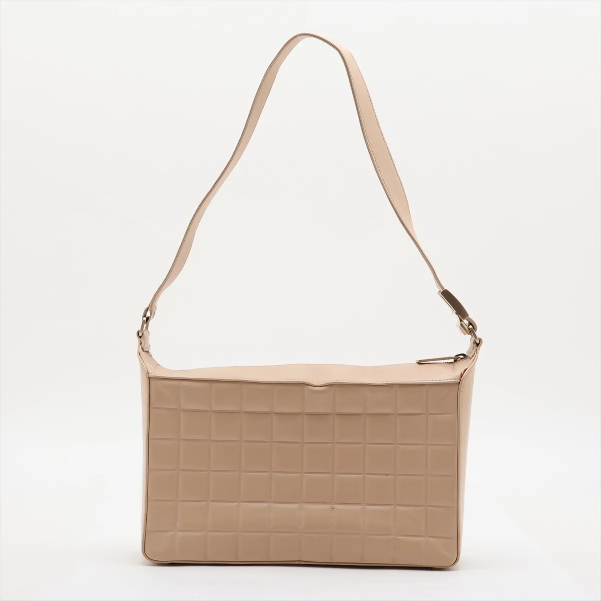 Chocolate Bar Lambskin Shoulder Bag, Beige with Gold Hardware, Item No. 8231597 (Serial No. 8) — view 2