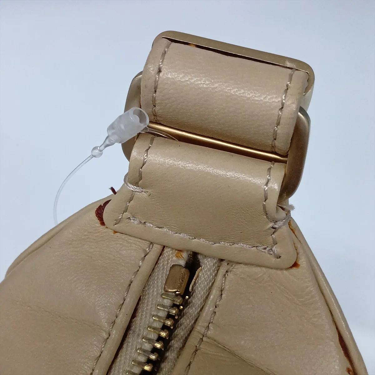 Chocolate Bar Lambskin Shoulder Bag, Beige with Gold Hardware, Item No. 8231597 (Serial No. 8) — view 11