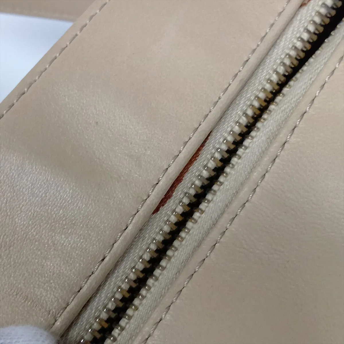 Chocolate Bar Lambskin Shoulder Bag, Beige with Gold Hardware, Item No. 8231597 (Serial No. 8) — view 12