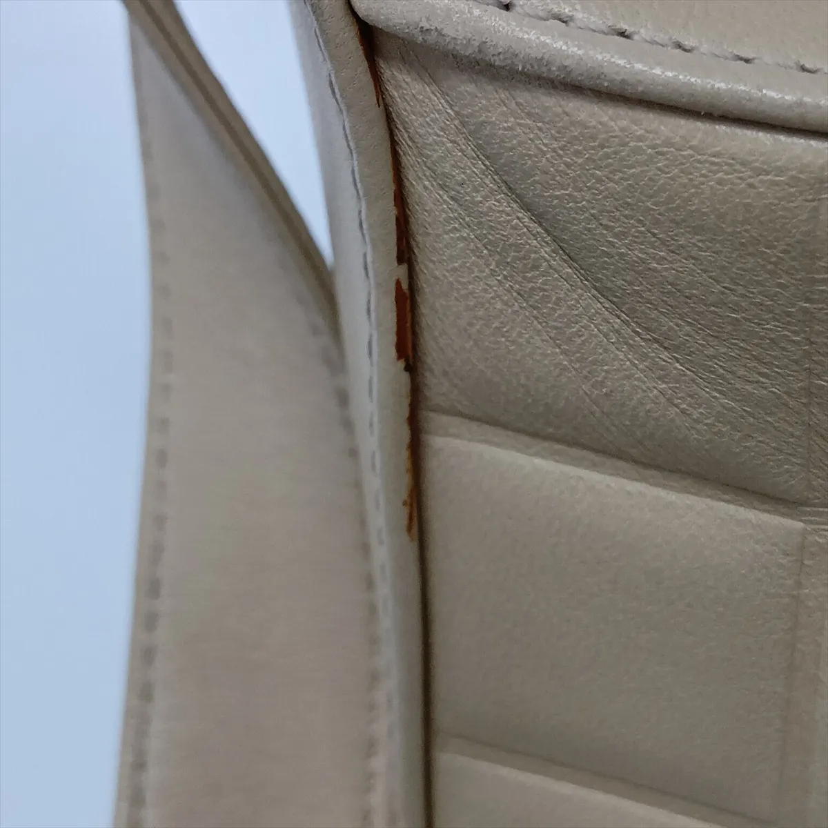 Chocolate Bar Lambskin Shoulder Bag, Beige with Gold Hardware, Item No. 8231597 (Serial No. 8) — view 14