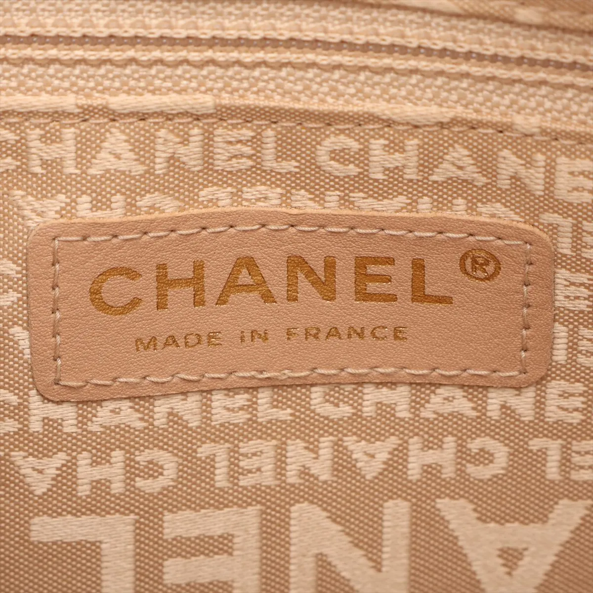 Chocolate Bar Lambskin Shoulder Bag, Beige with Gold Hardware, Item No. 8231597 (Serial No. 8) — view 10