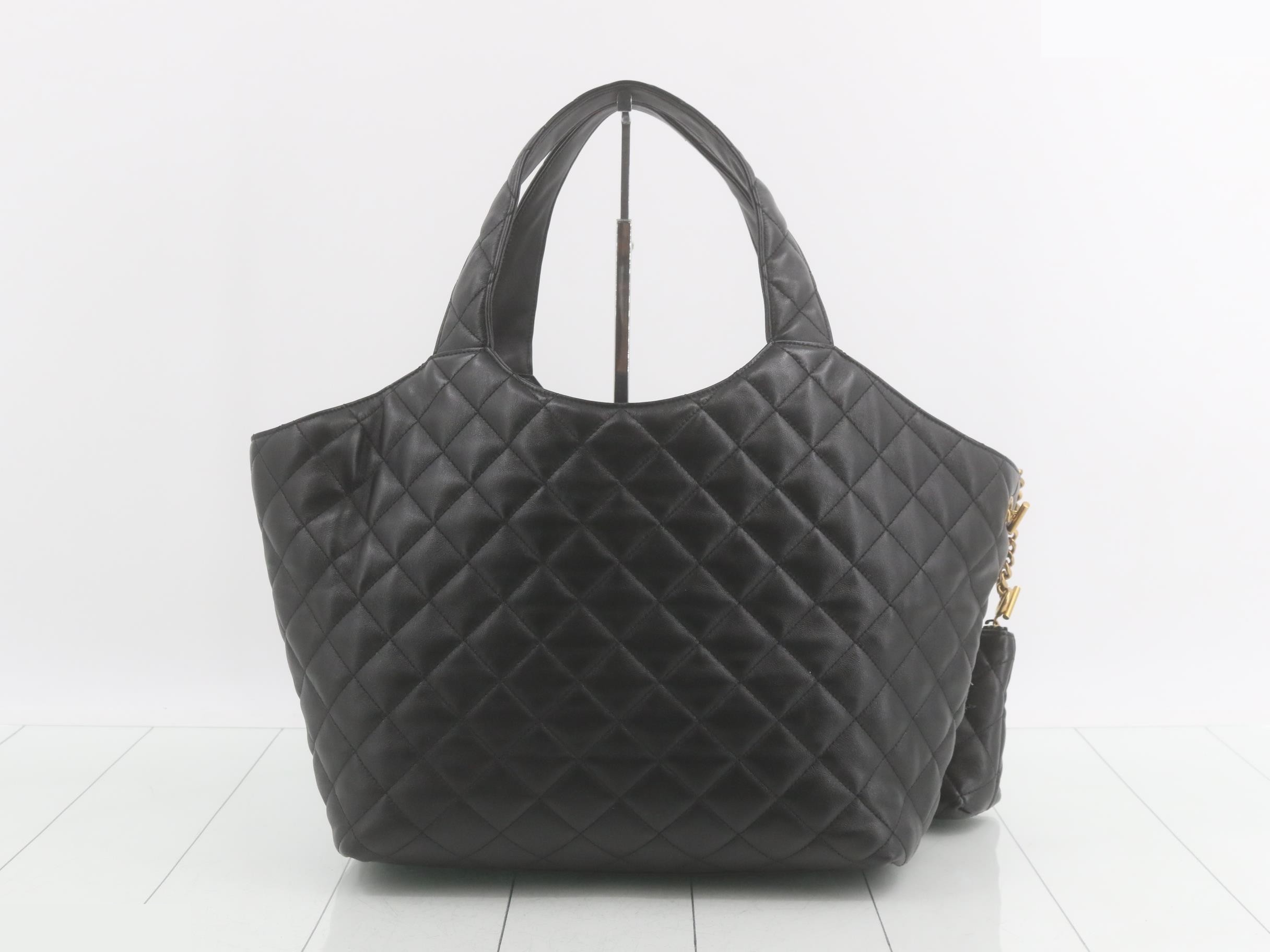 ICARE Lambskin Leather Tote Bag with Pouch — view 2
