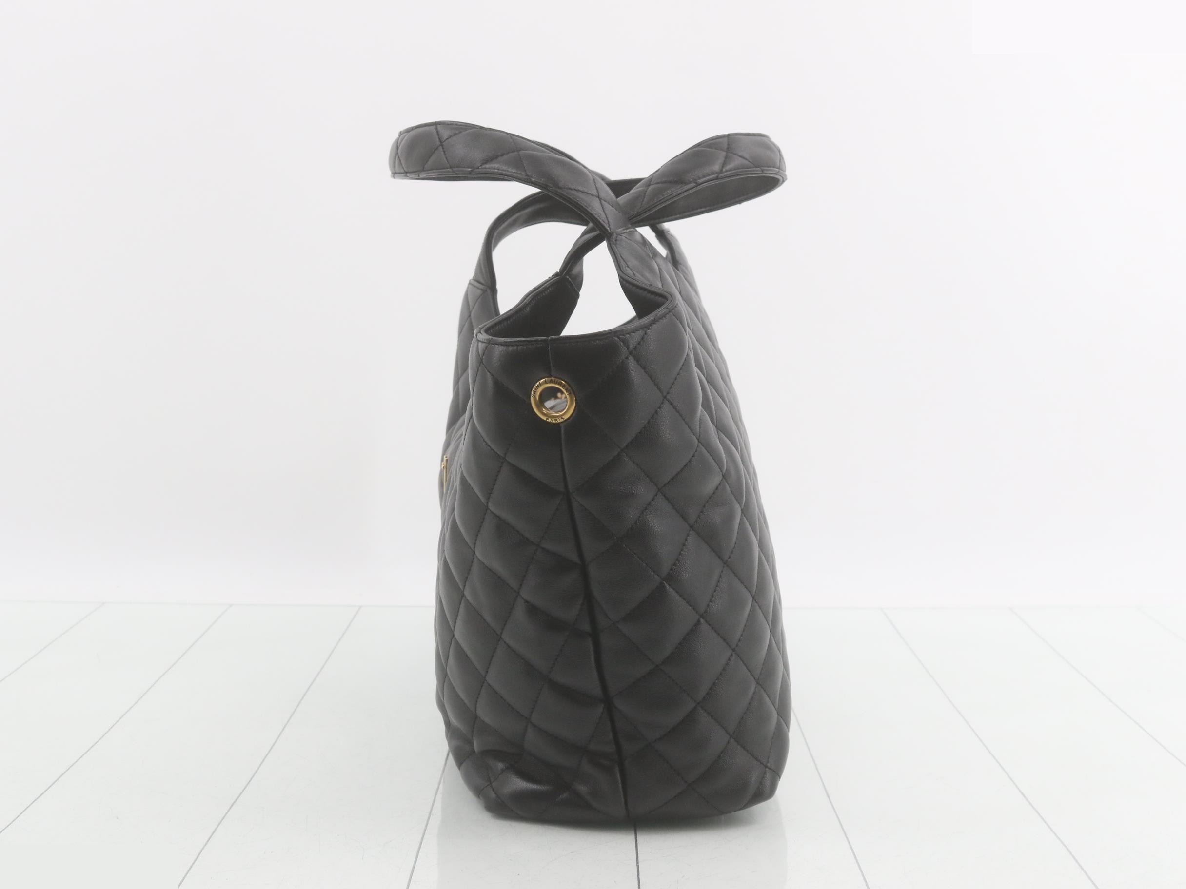 ICARE Lambskin Leather Tote Bag with Pouch — view 3