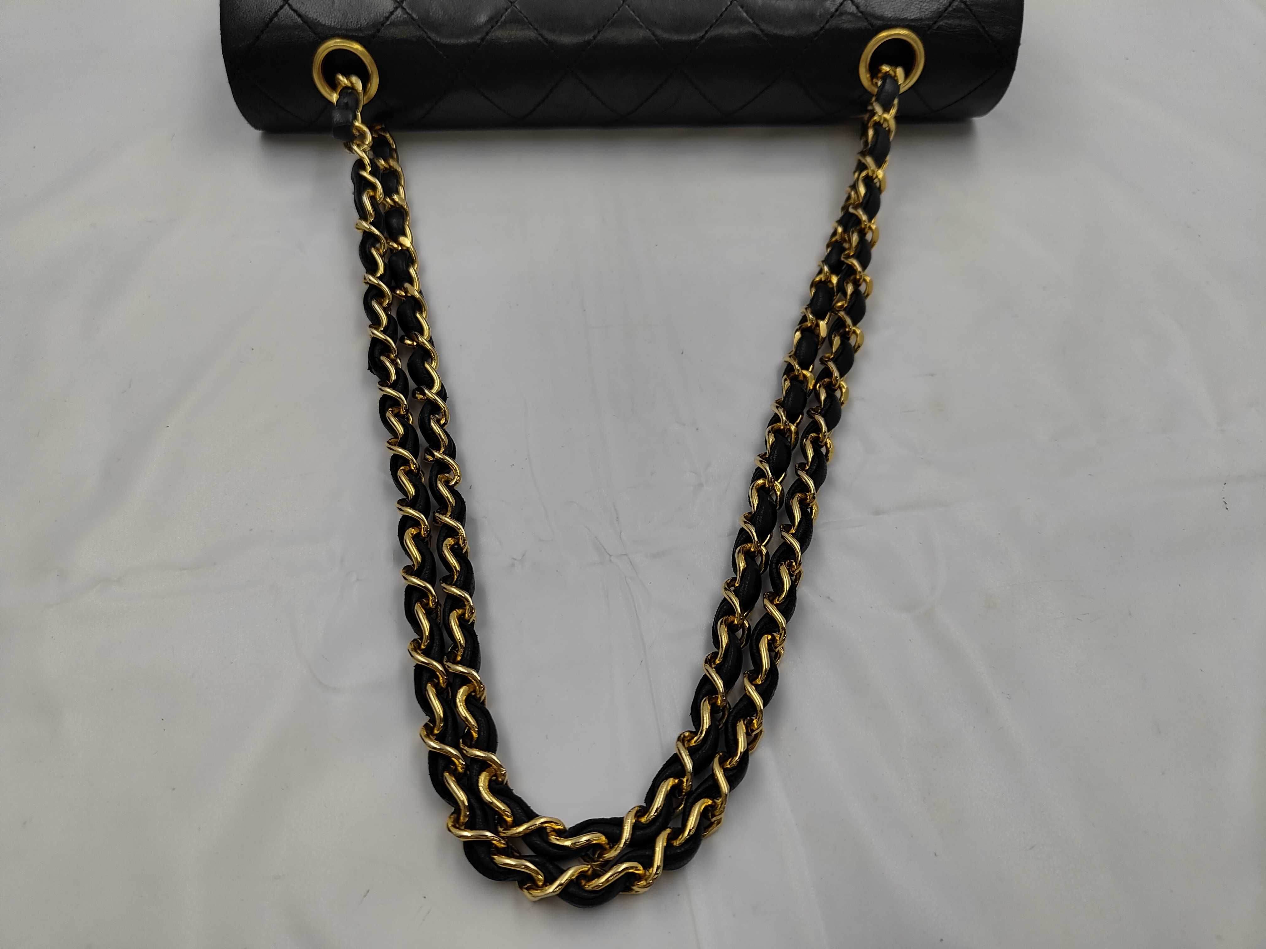 Matelassé Double Flap Chain Shoulder Bag, Black, Serial Number 0 — view 3