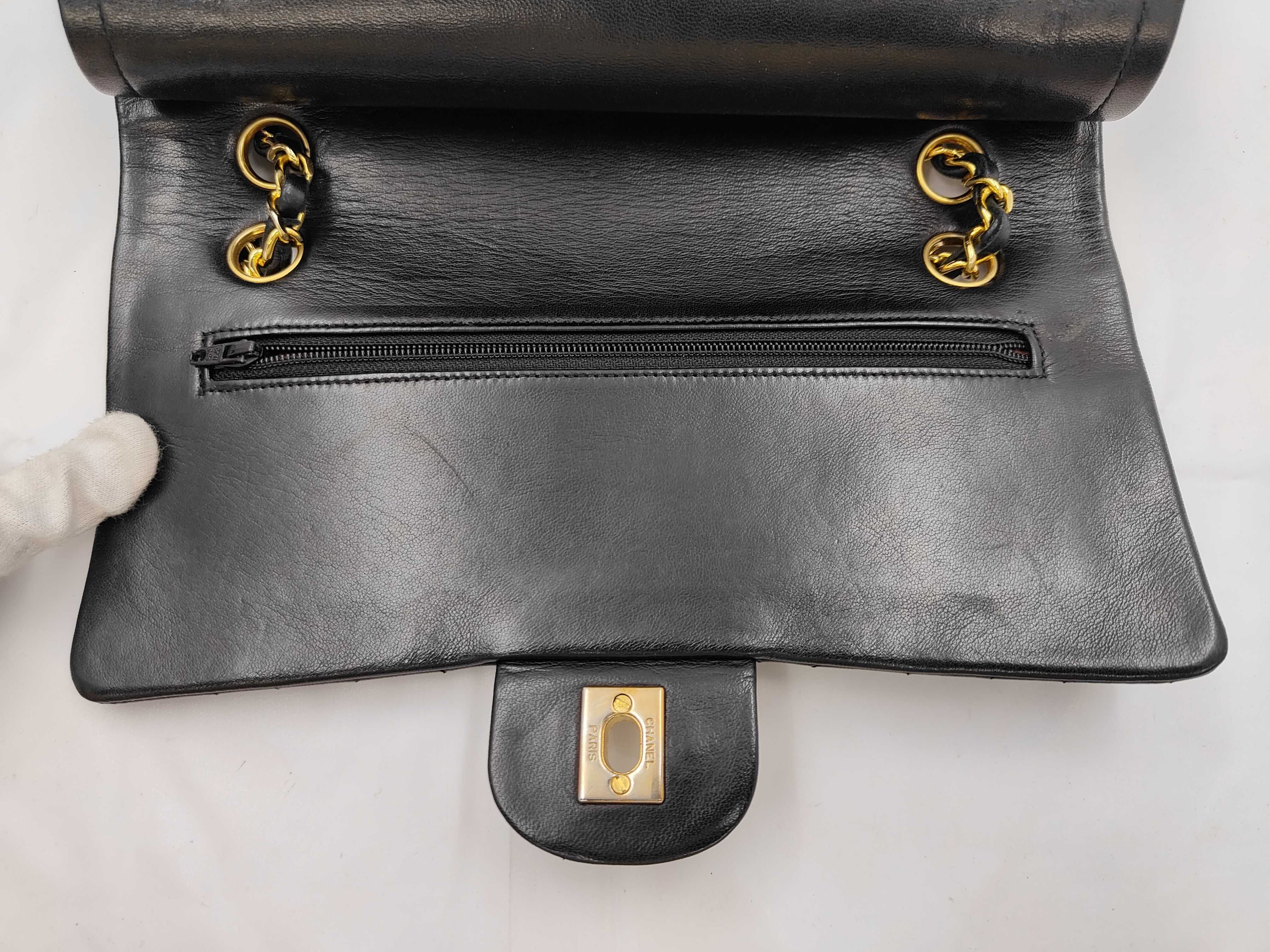 Matelassé Double Flap Chain Shoulder Bag, Black, Serial Number 0 — view 7