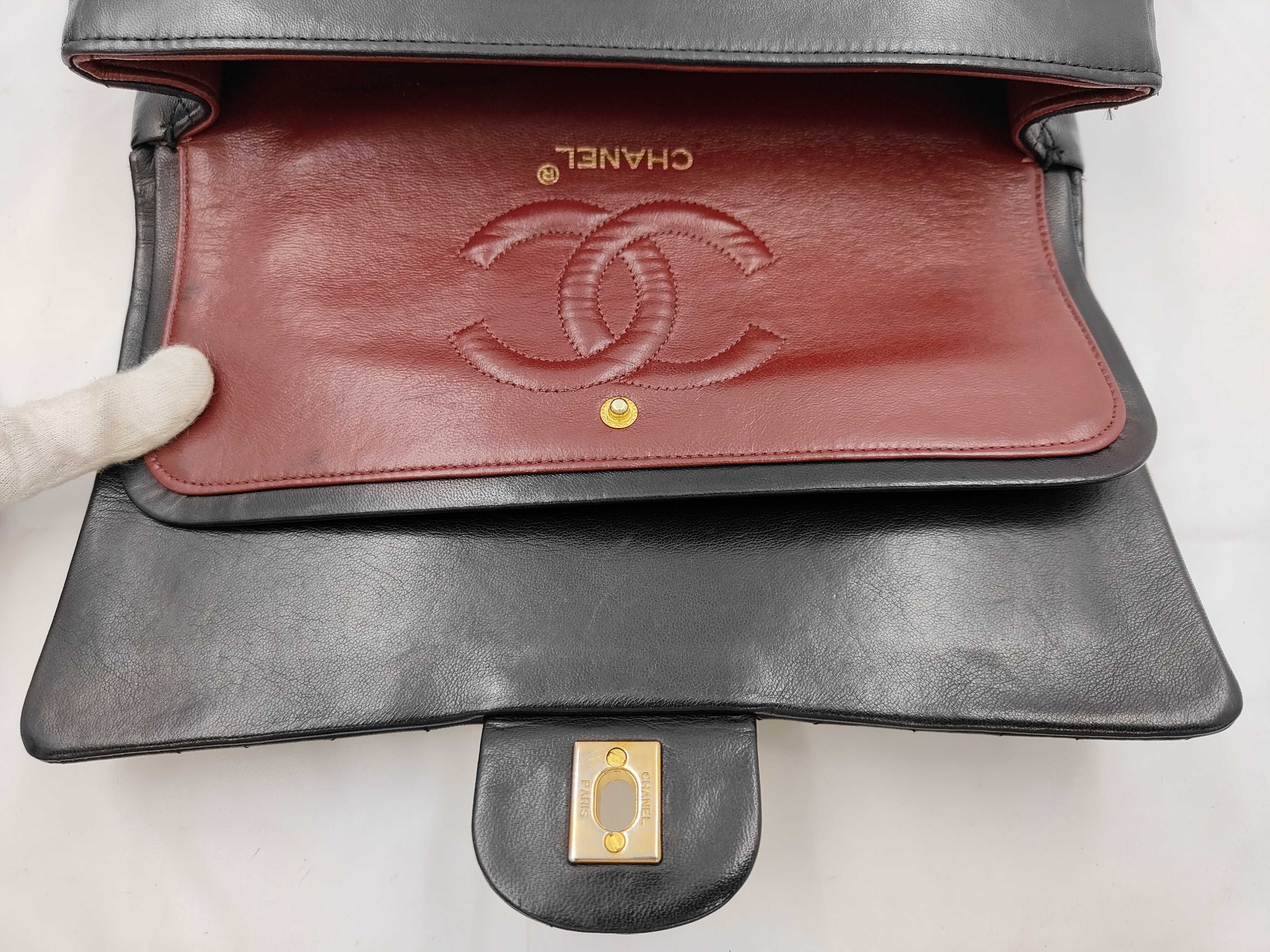Matelassé Double Flap Chain Shoulder Bag, Black, Serial Number 0 — view 8