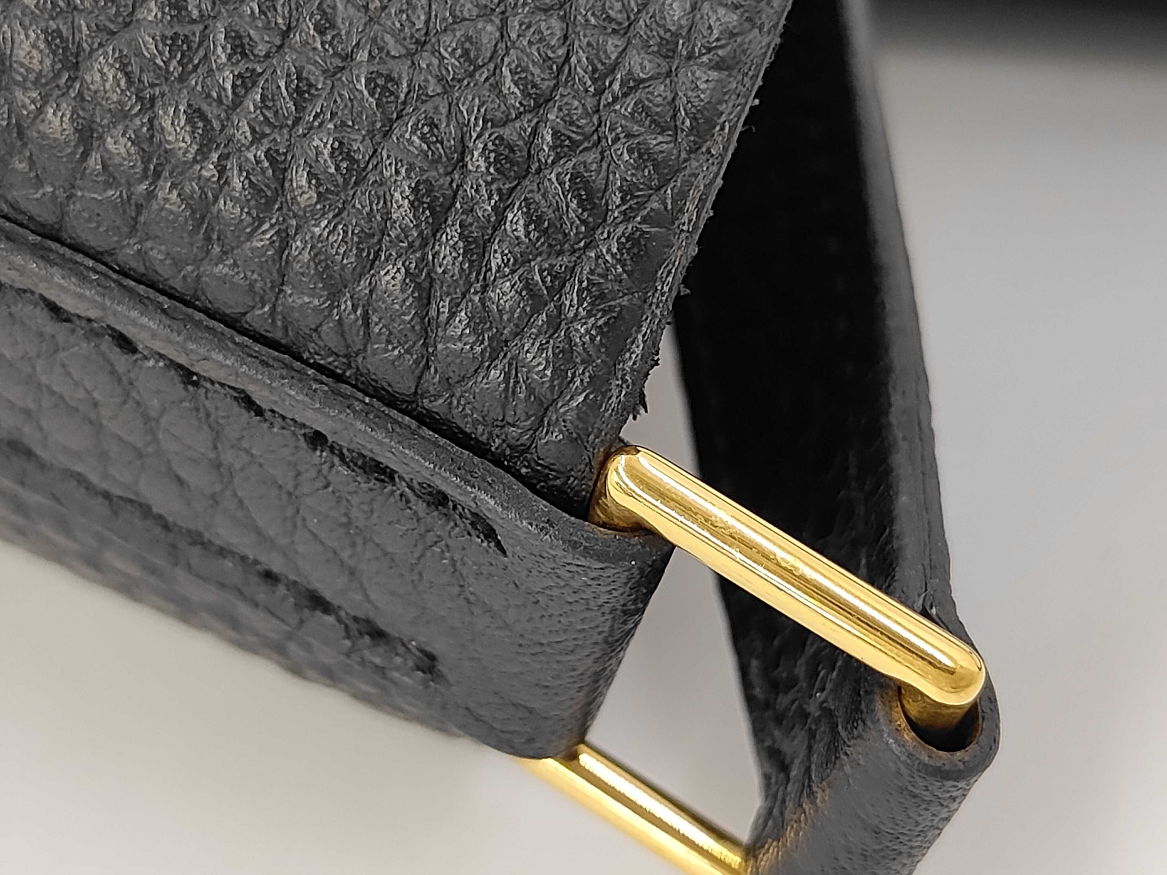 Picotin Lock MM handbag in Taurillon Clemence leather, black, Y stamp. — view 7