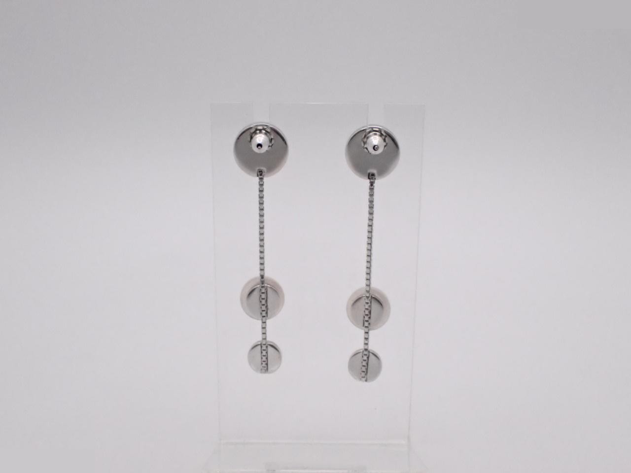 Button design earrings — view 2