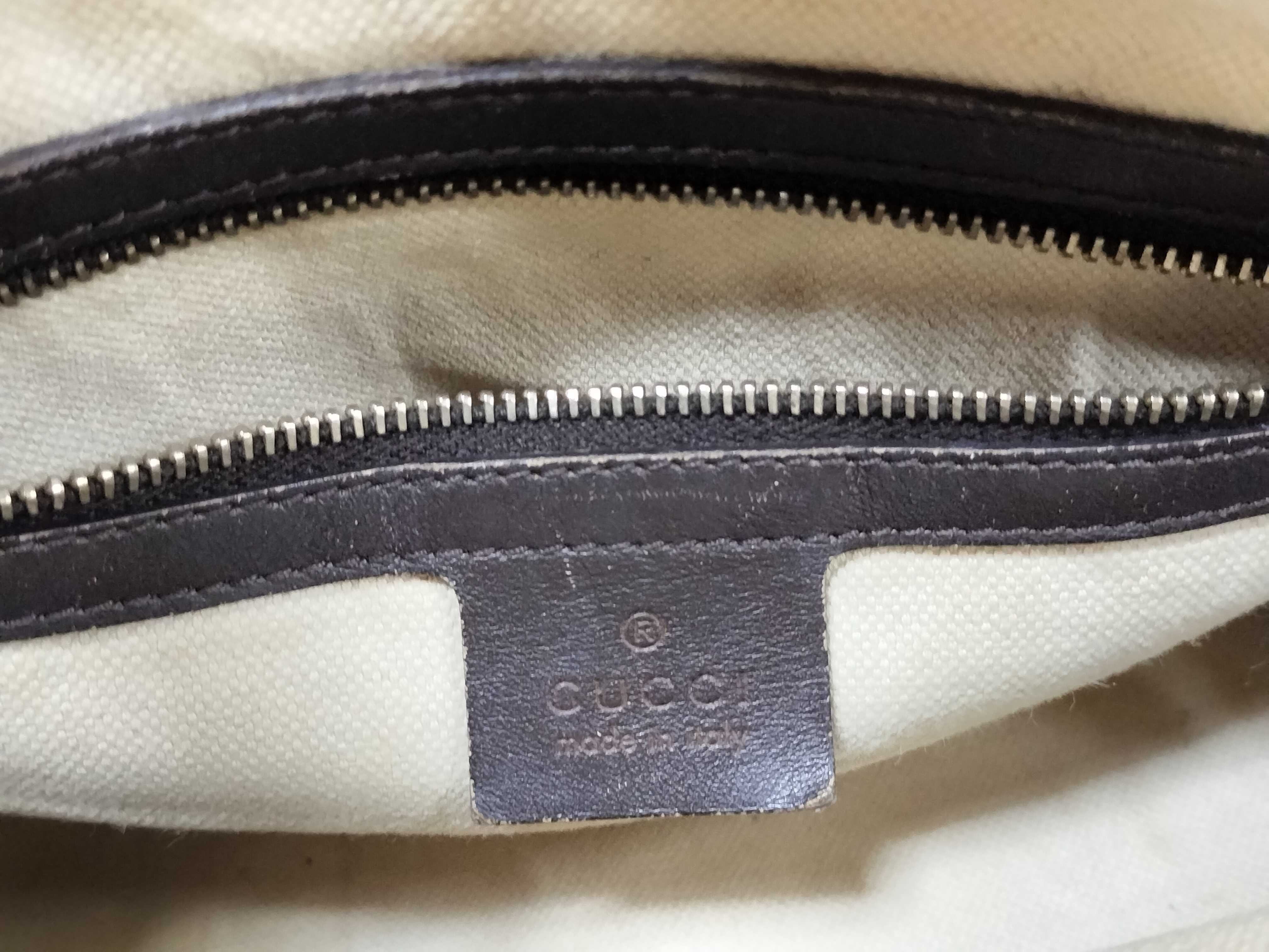GG Canvas Gucci Handbag Boston Bag Leather Canvas GG Pattern Sherry Line Handbag — view 12