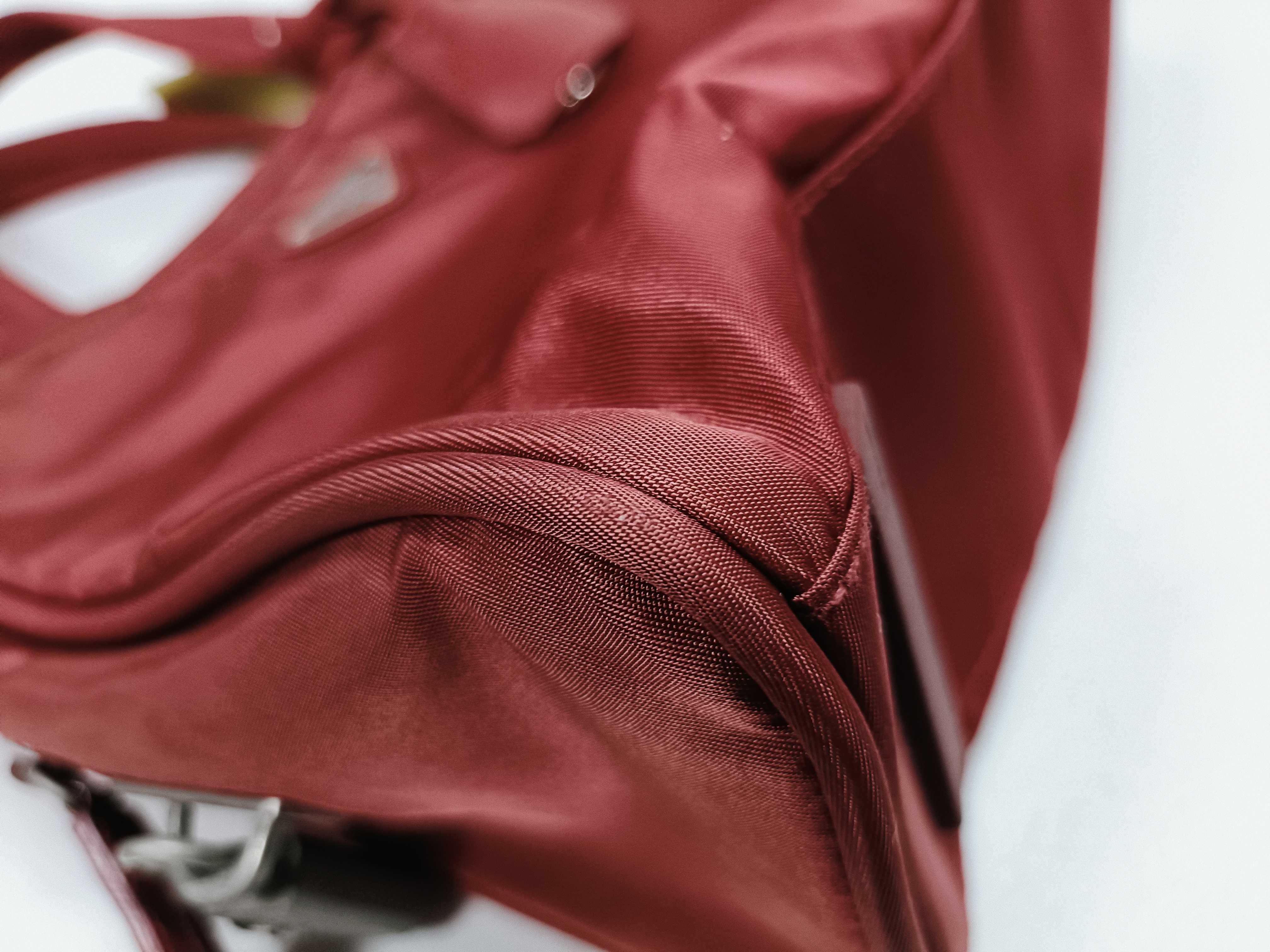 Nylon Mini Tote Bag, Red Handbag — view 7