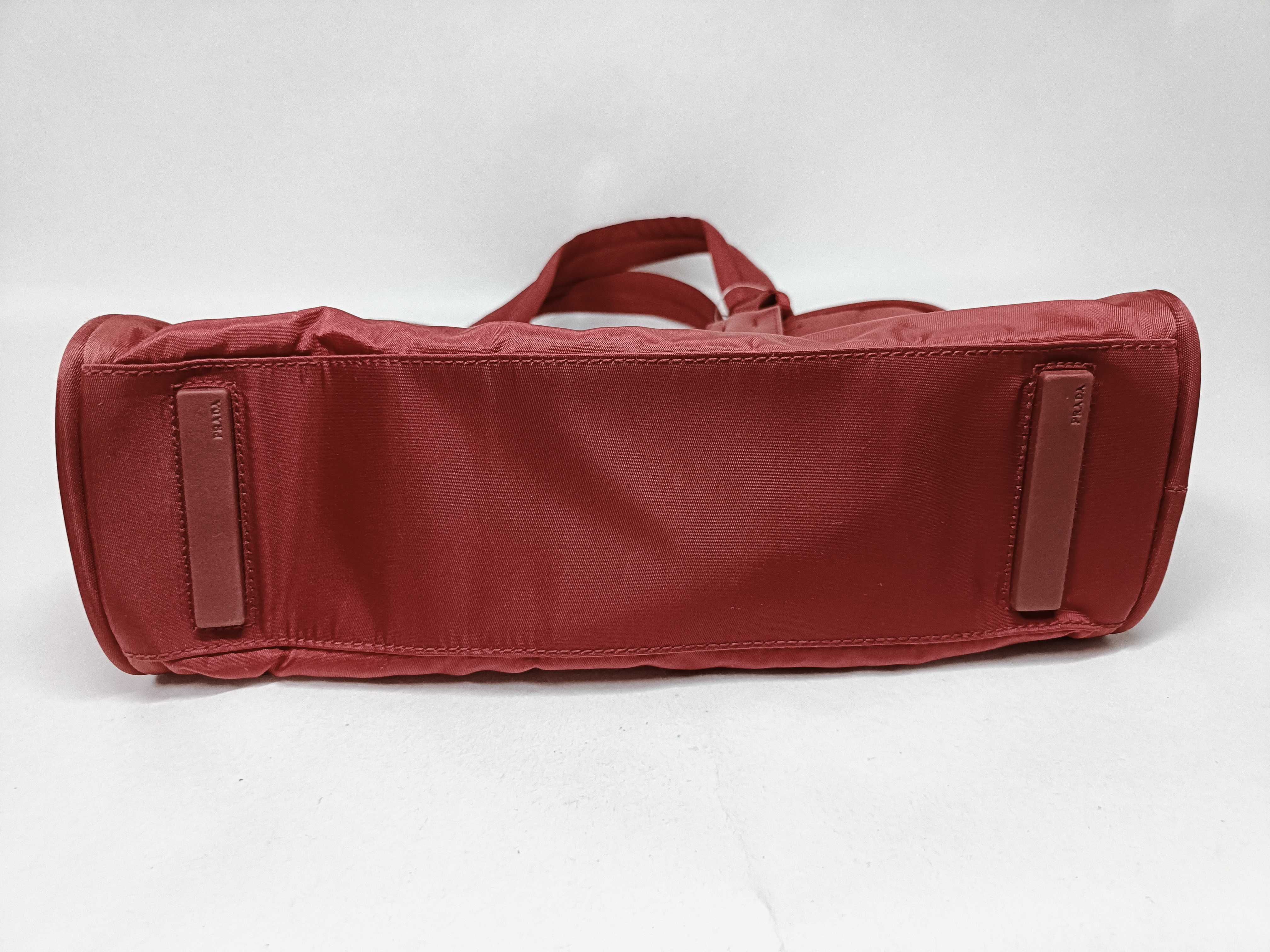 Nylon Mini Tote Bag, Red Handbag — view 8