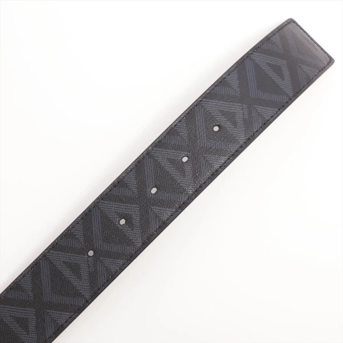 CD Diamond Belt 90 PVC x Leather Black x Dark Gray — view 3