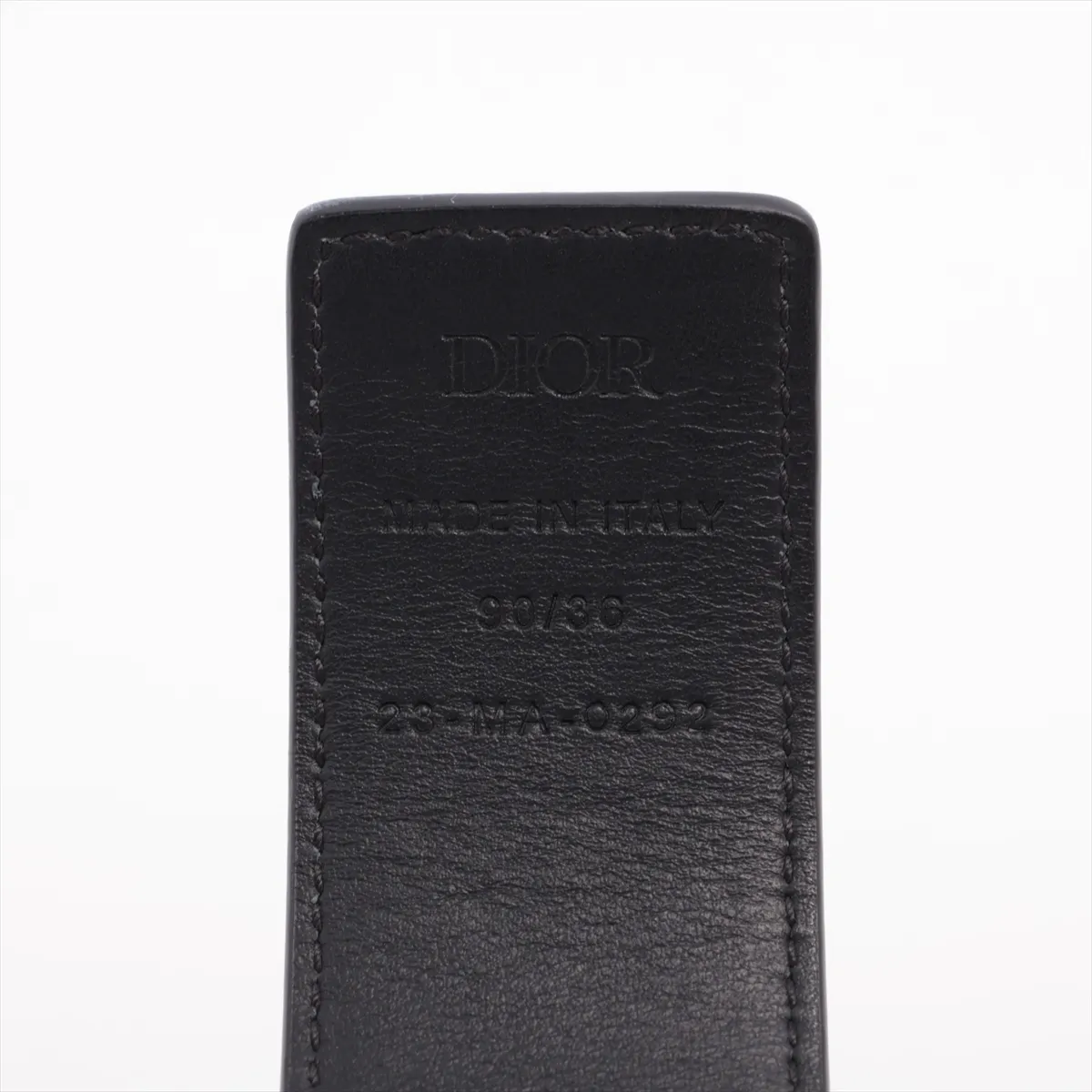 CD Diamond Belt 90 PVC x Leather Black x Dark Gray — view 5