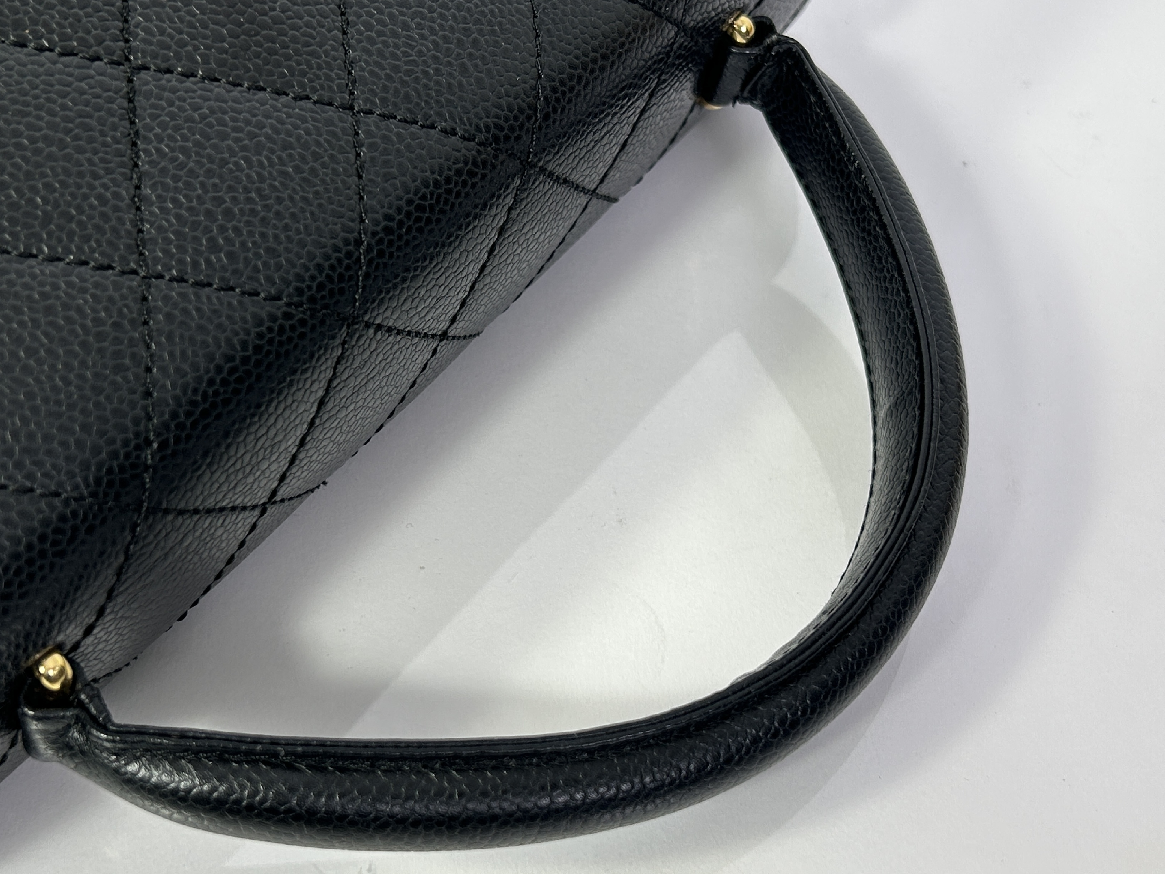 Matelassé Caviar Skin Handbag with Gold Hardware, Original Seal Included. — view 9