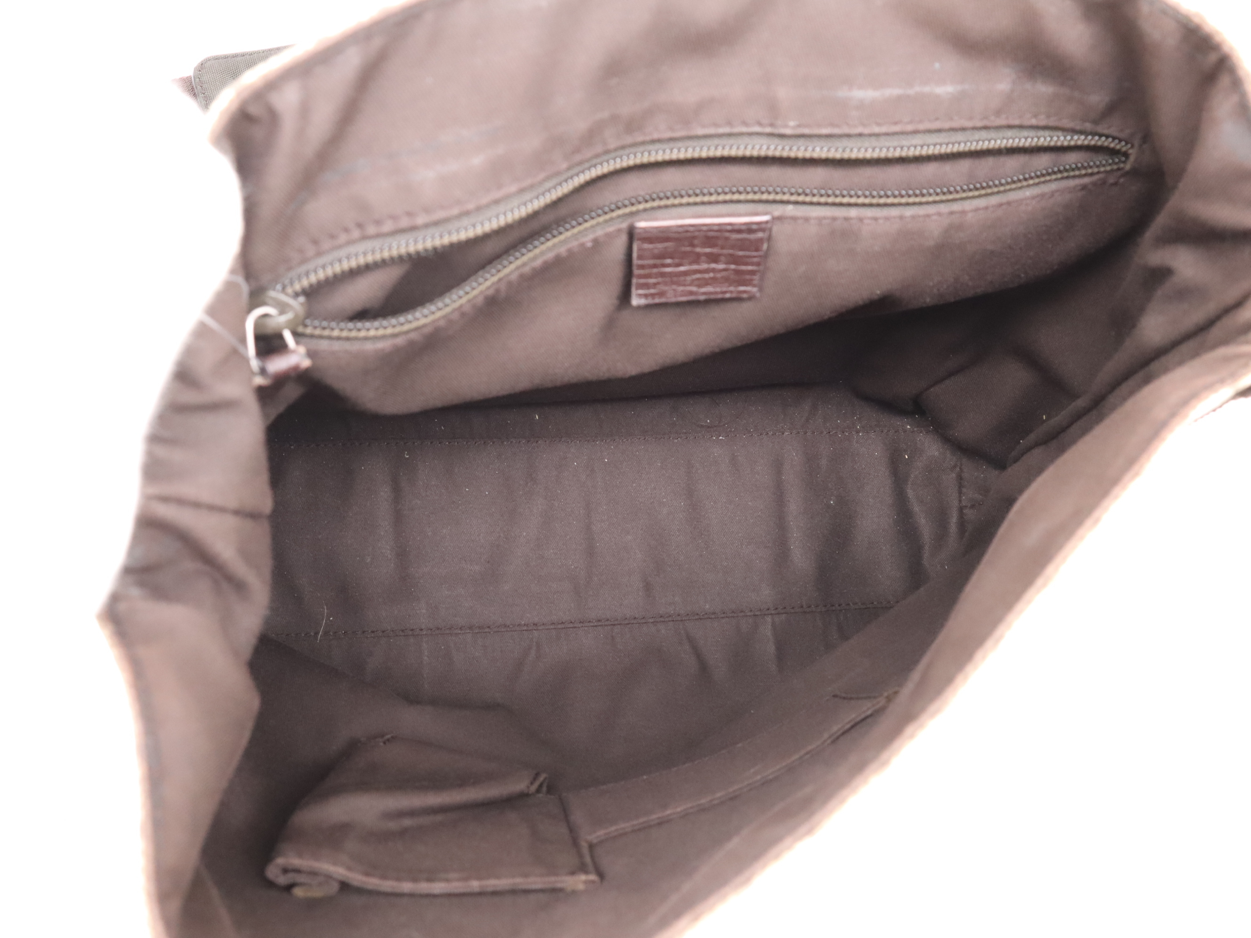 122373PVC x Leather GG Supreme Shoulder Bag Beige Brown SV Hardware Shoulder Bag — view 12