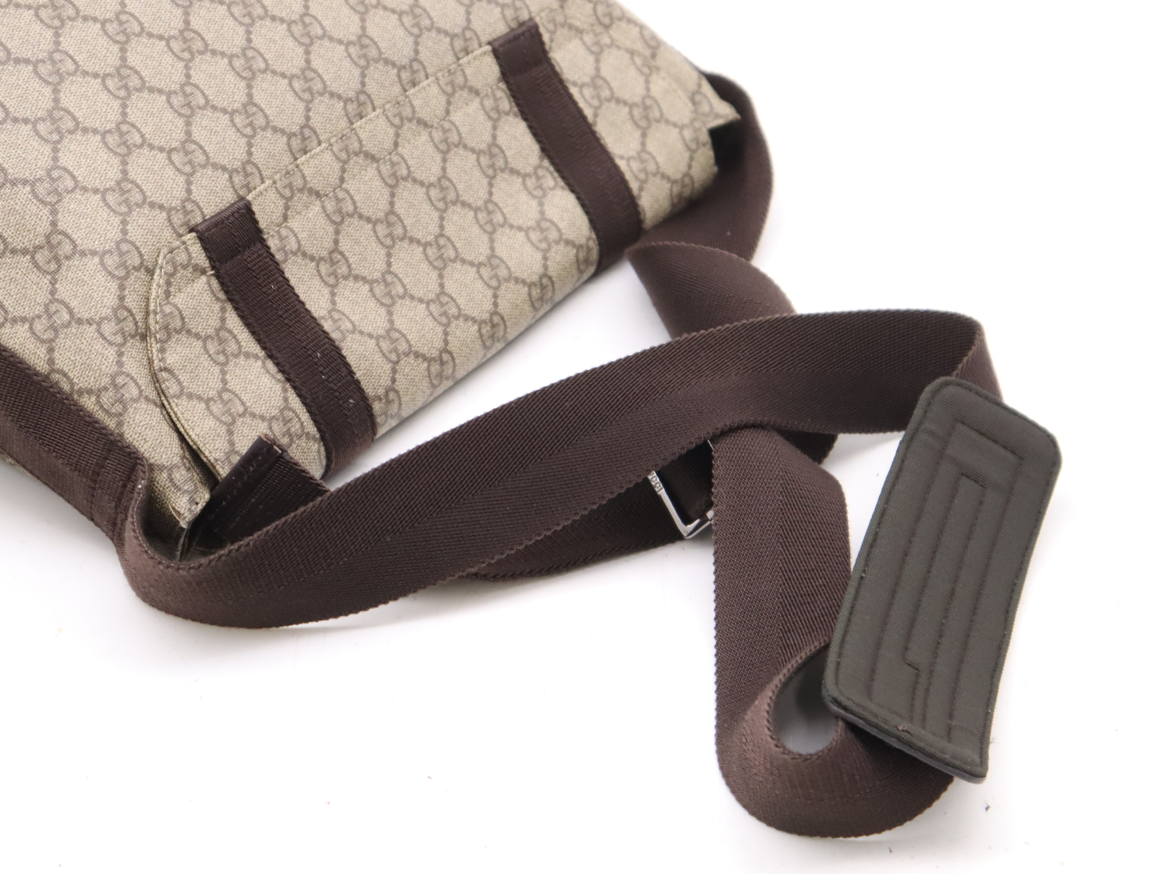 122373PVC x Leather GG Supreme Shoulder Bag Beige Brown SV Hardware Shoulder Bag — view 6
