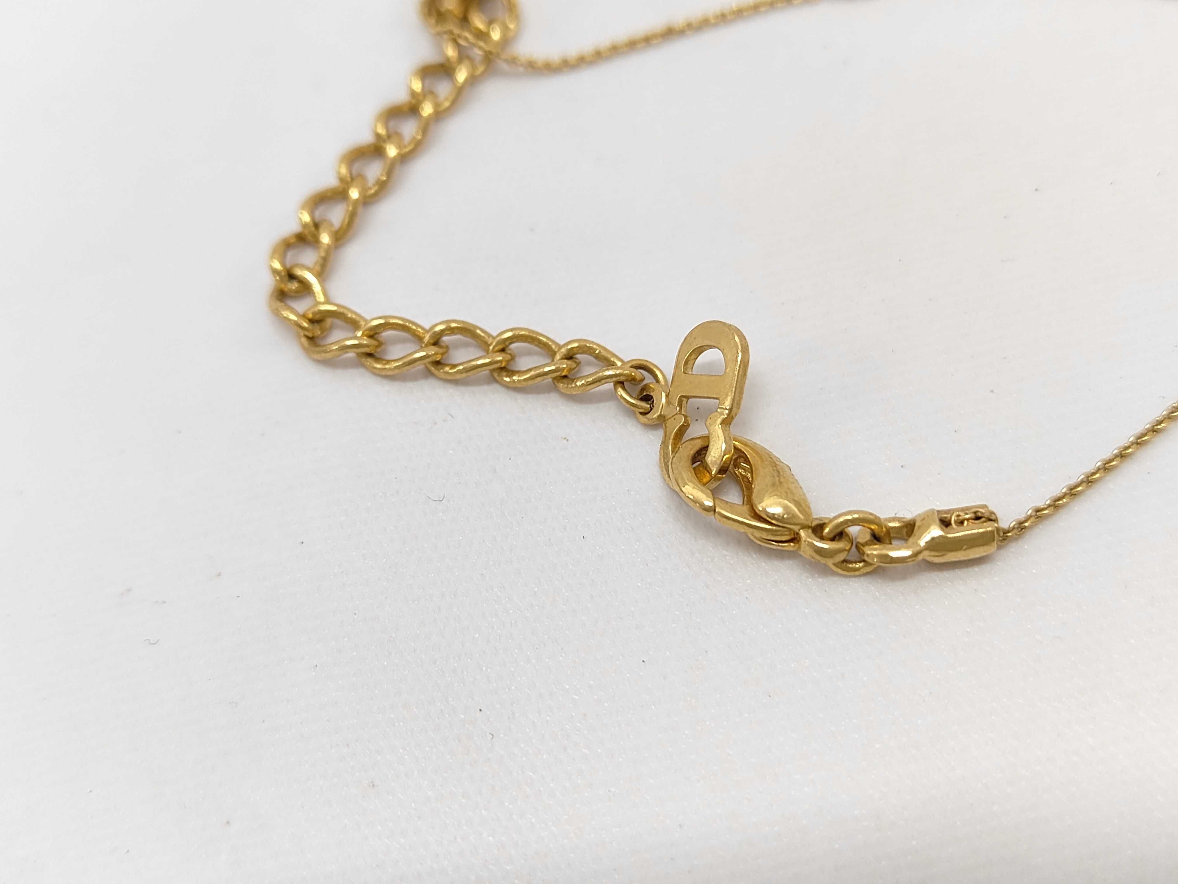 CD logo necklace/gold color necklace — view 5