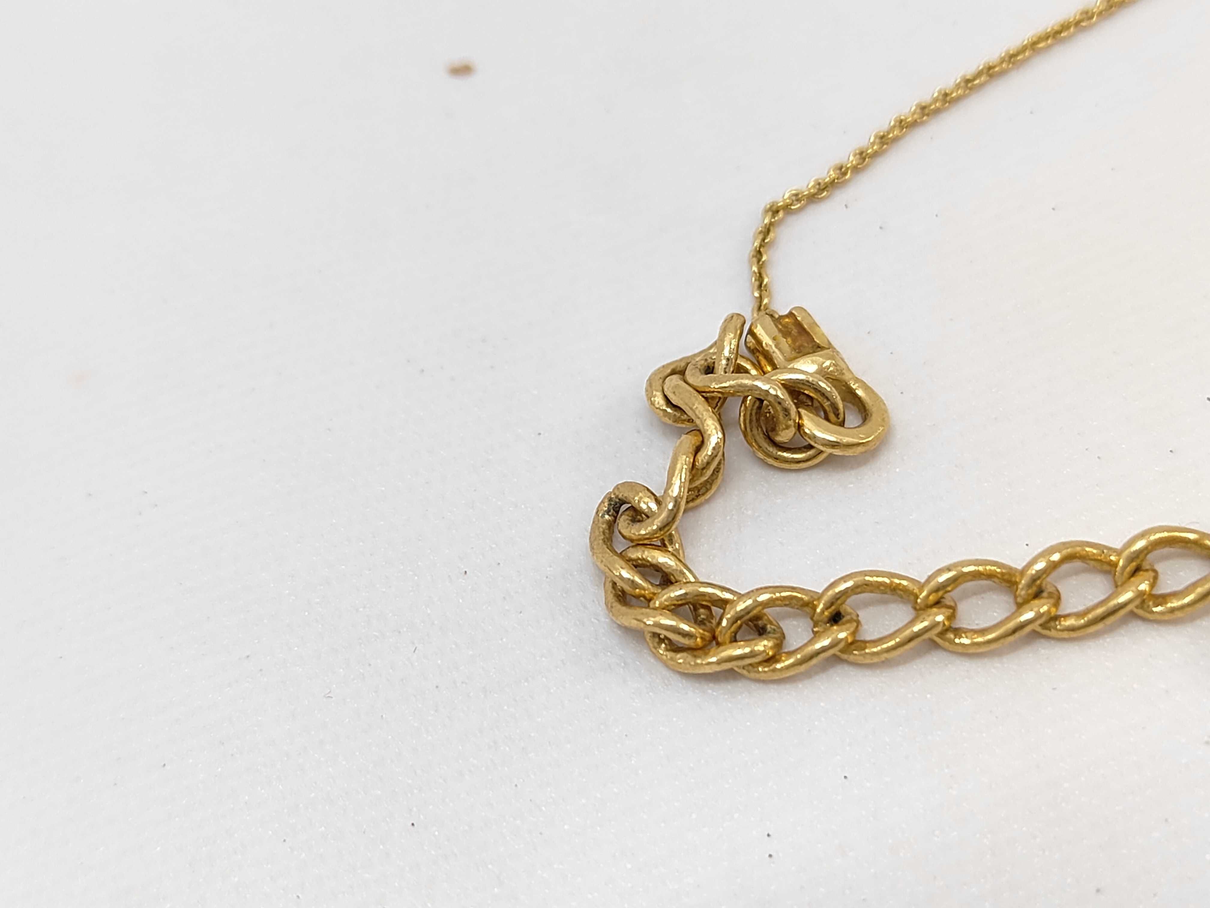 CD logo necklace/gold color necklace — view 8