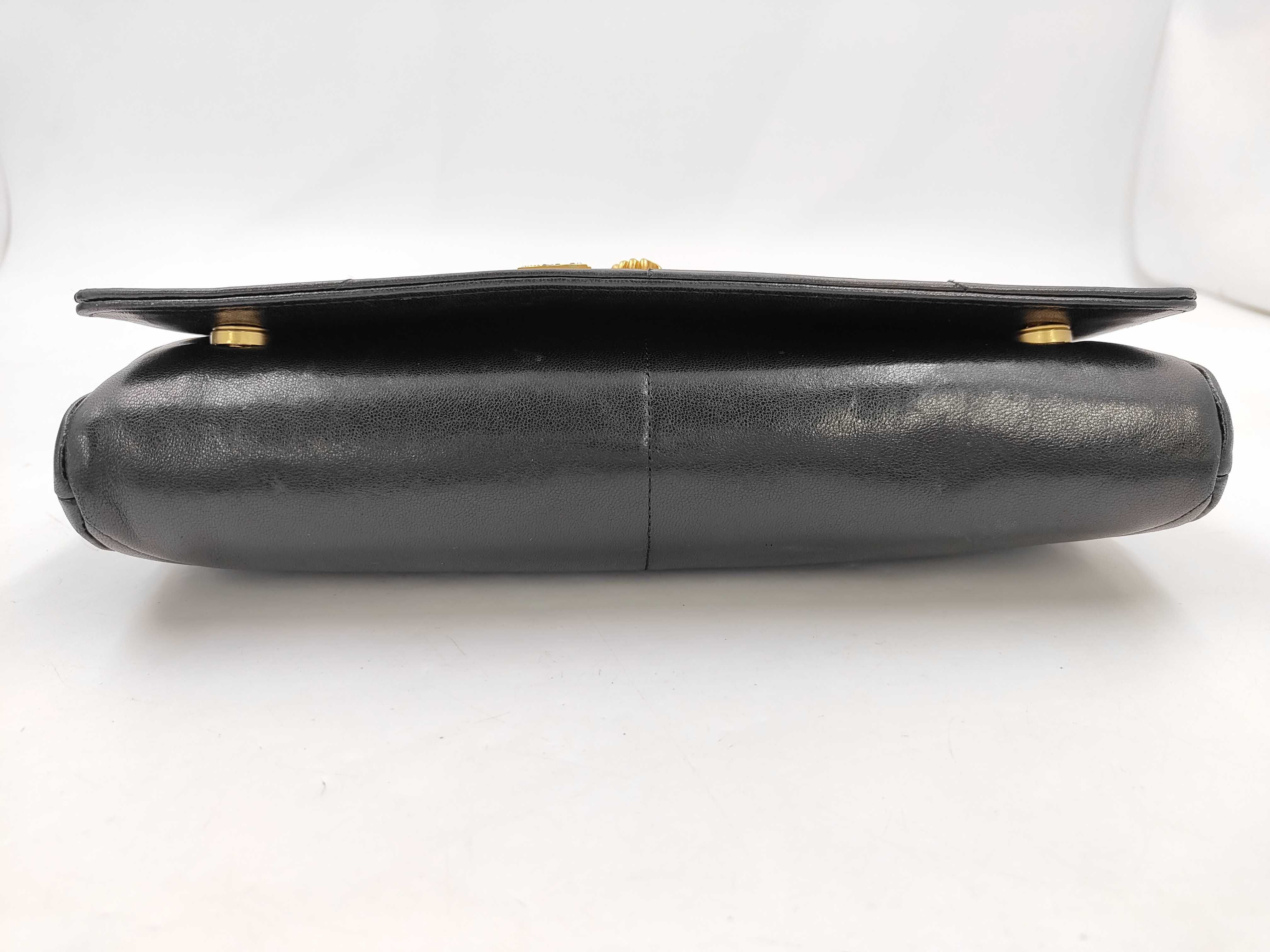Lambskin Chain Handbag Imperial Eagle Coco Mark Black Shoulder Bag — view 4