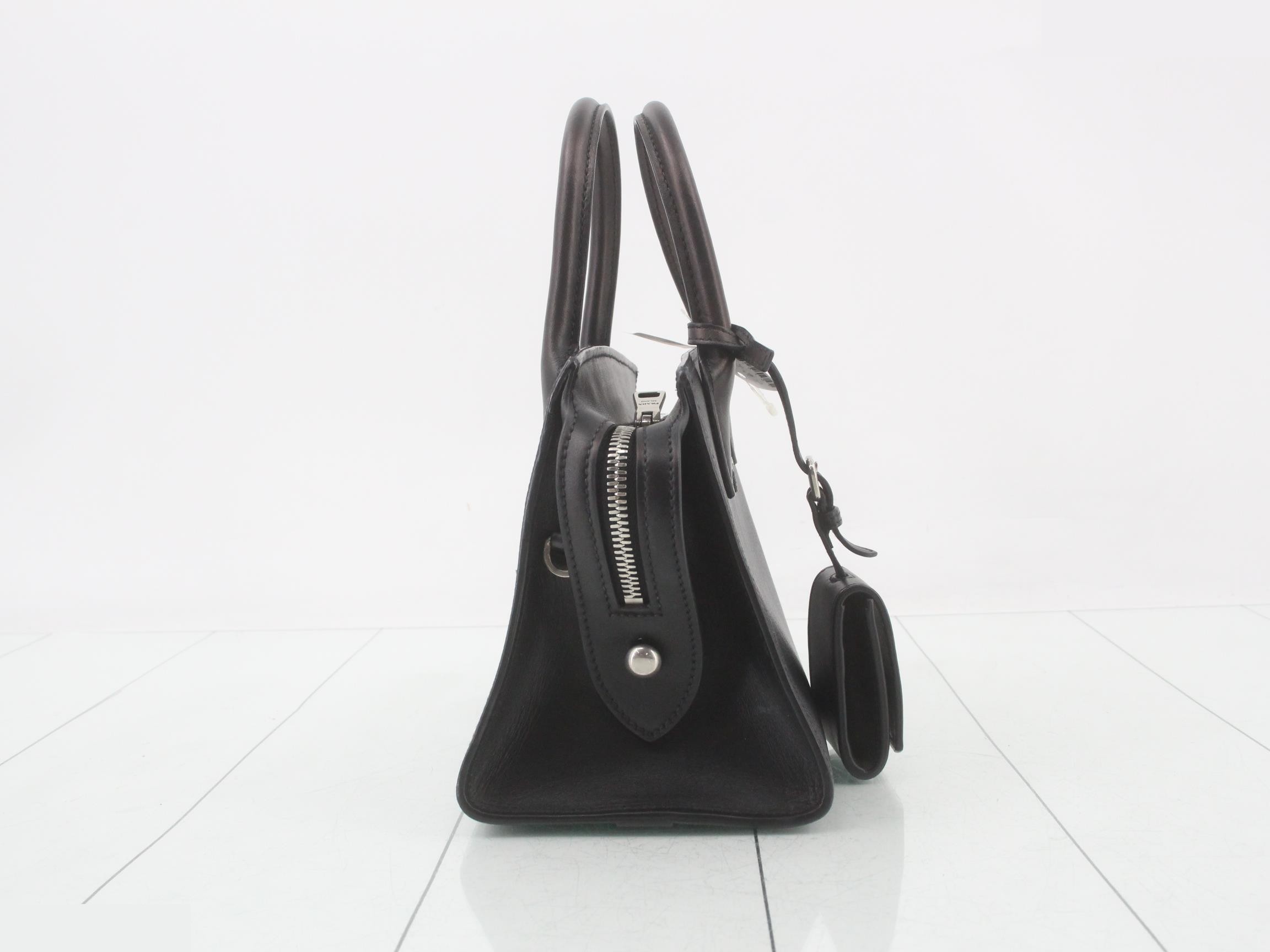 Monochrome Mini Handbag, approximately 22cm wide — view 4