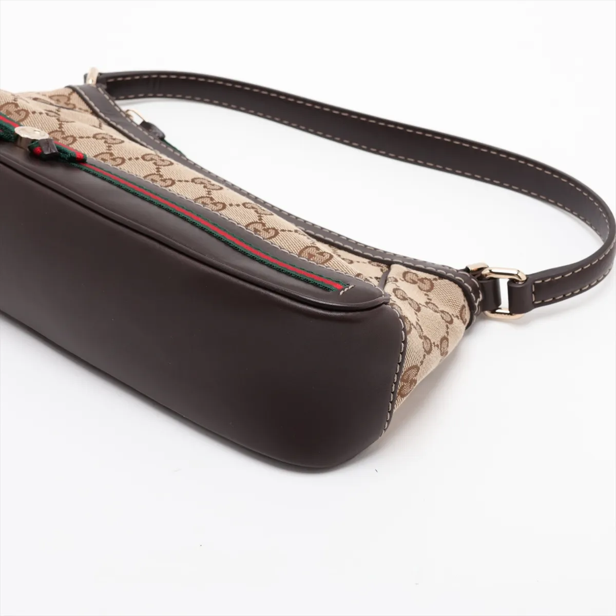 GG Canvas 269893 Canvas x Leather Handbag Beige x Brown — view 3