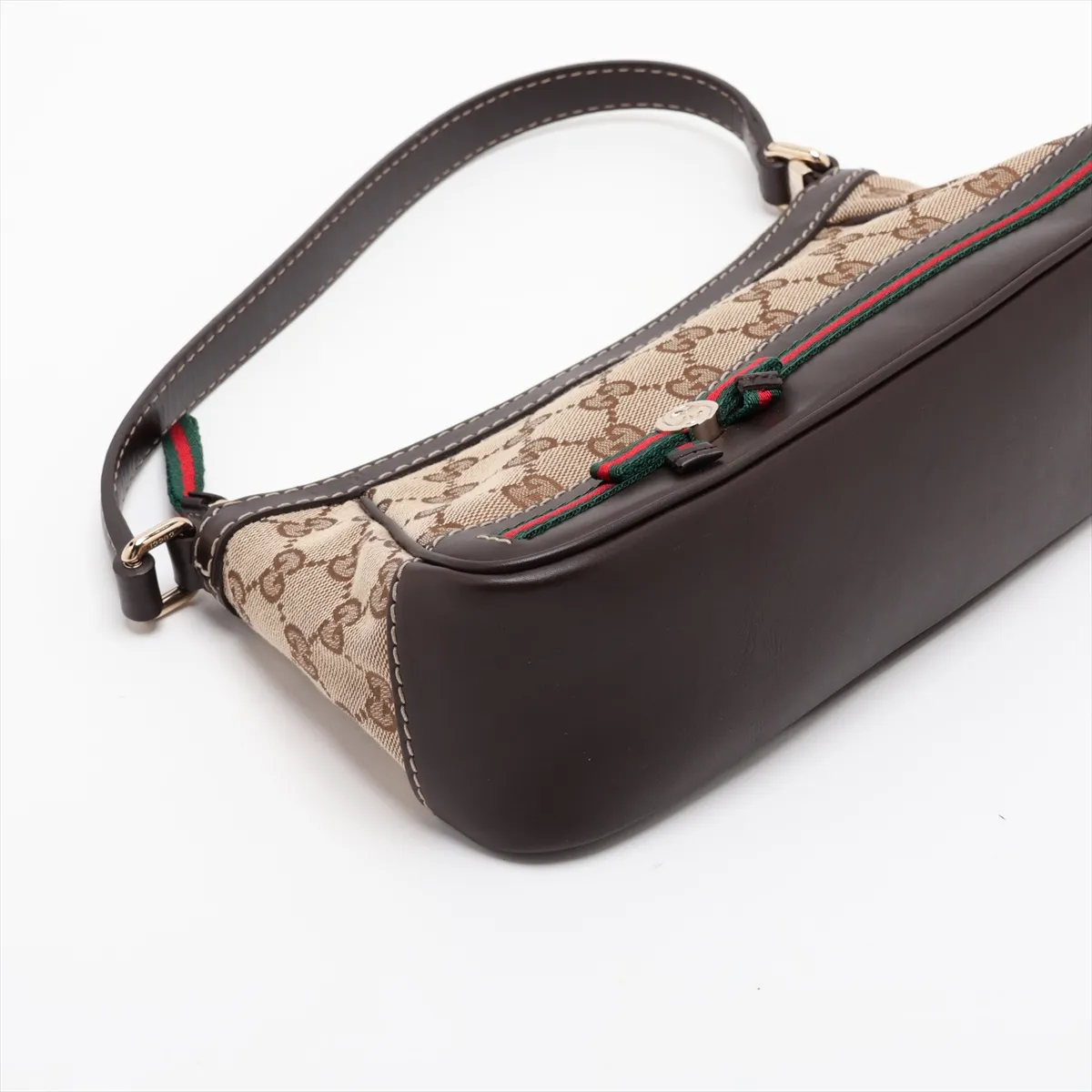 GG Canvas 269893 Canvas x Leather Handbag Beige x Brown — view 4