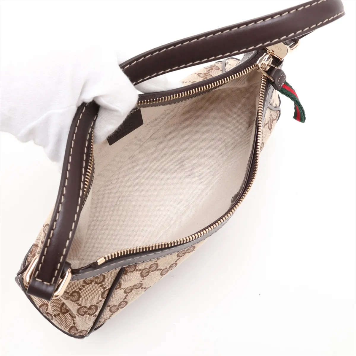 GG Canvas 269893 Canvas x Leather Handbag Beige x Brown — view 7