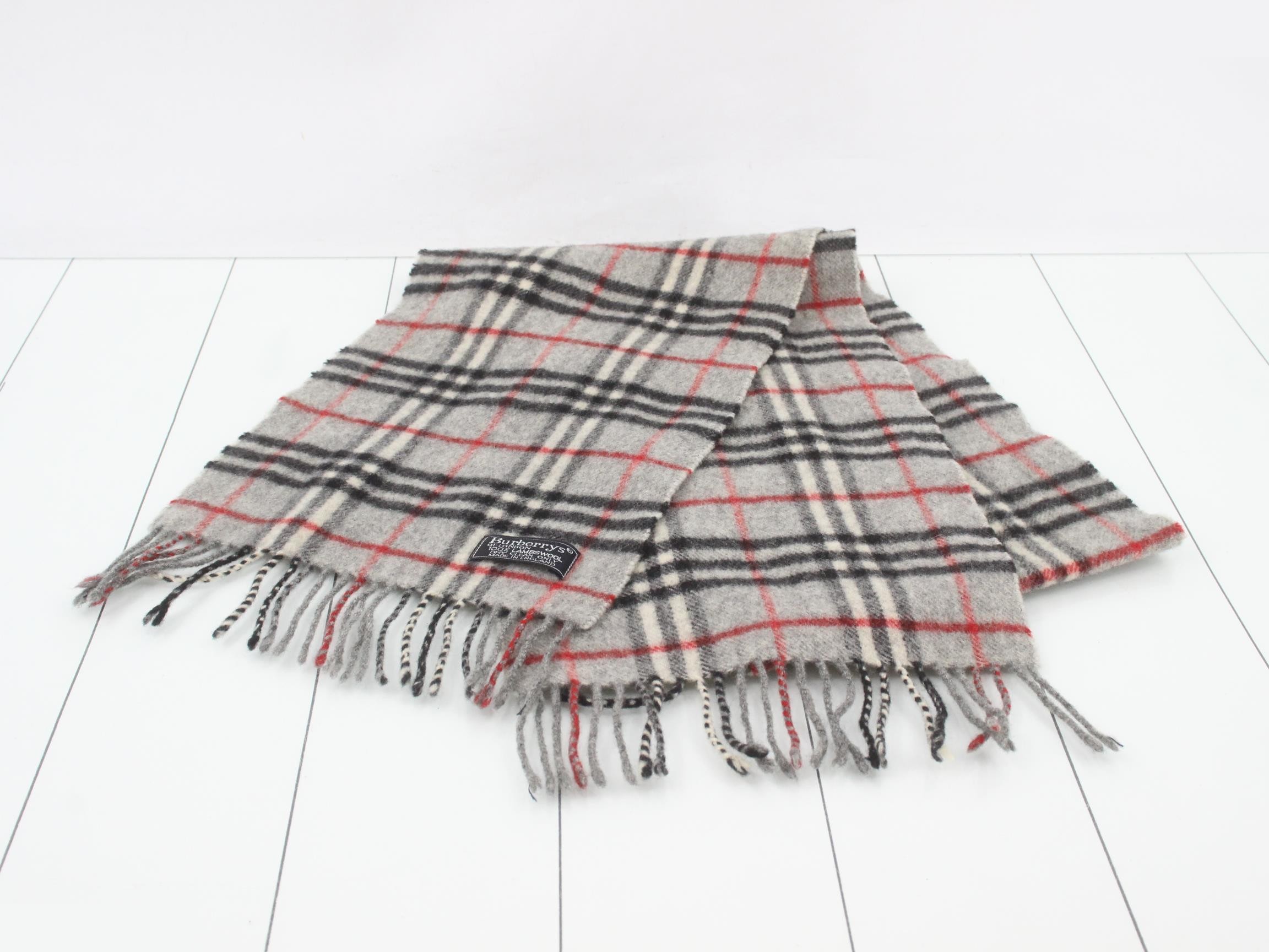 Nova Check Scarf, Gray — view 2