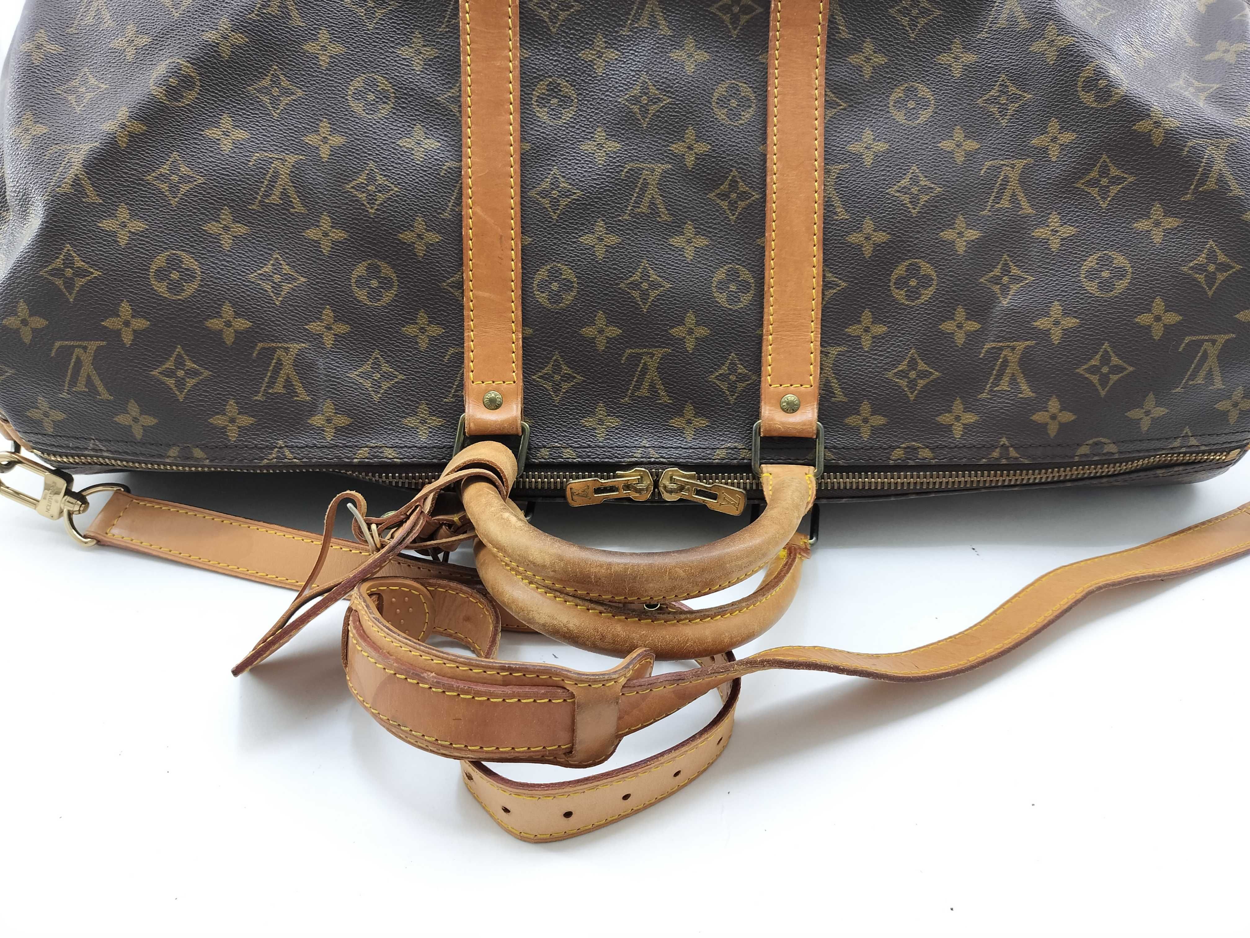 Monogram Vuitton Keepall Bandoulière Boston Bag — view 10