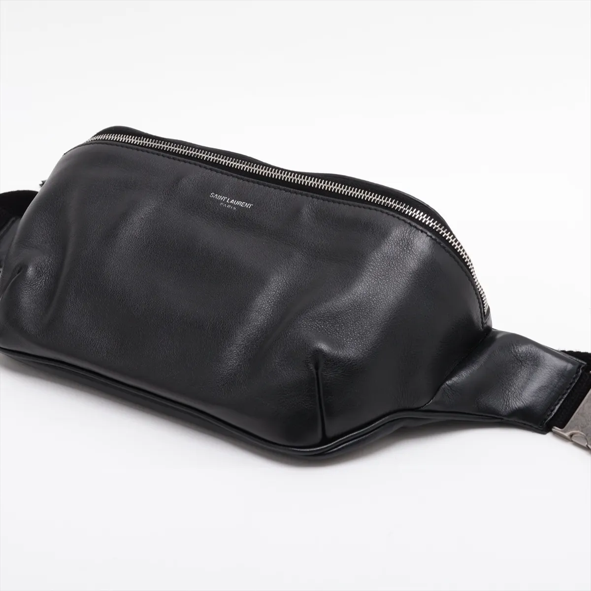 505671 Leather Waist Pouch, Black — view 3