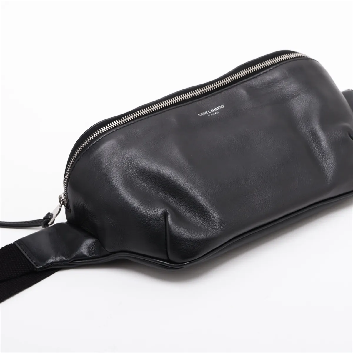 505671 Leather Waist Pouch, Black — view 4
