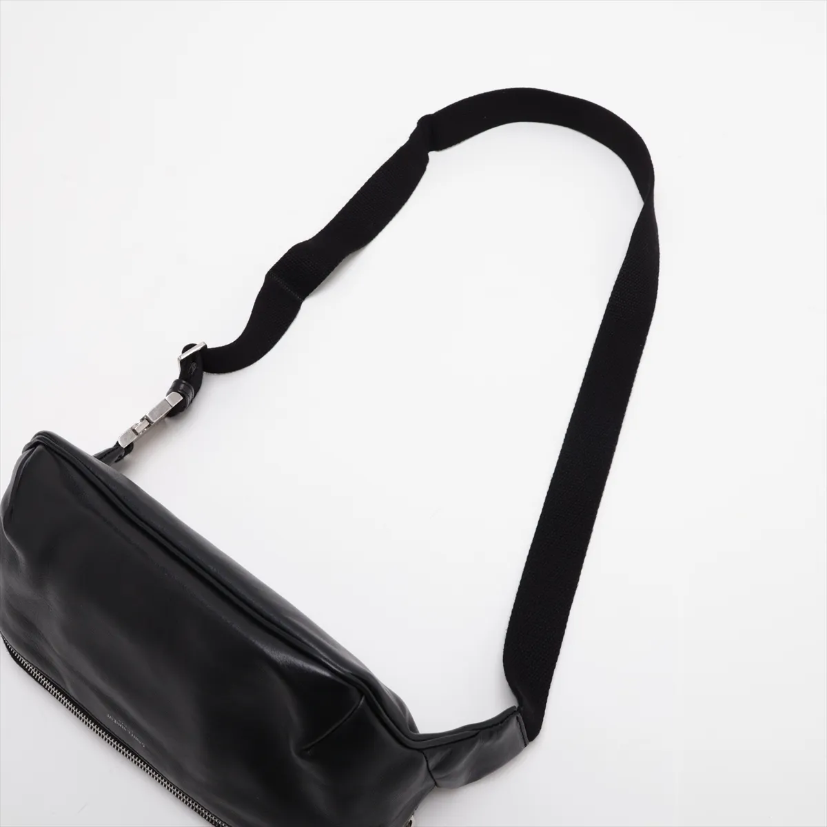 505671 Leather Waist Pouch, Black — view 5
