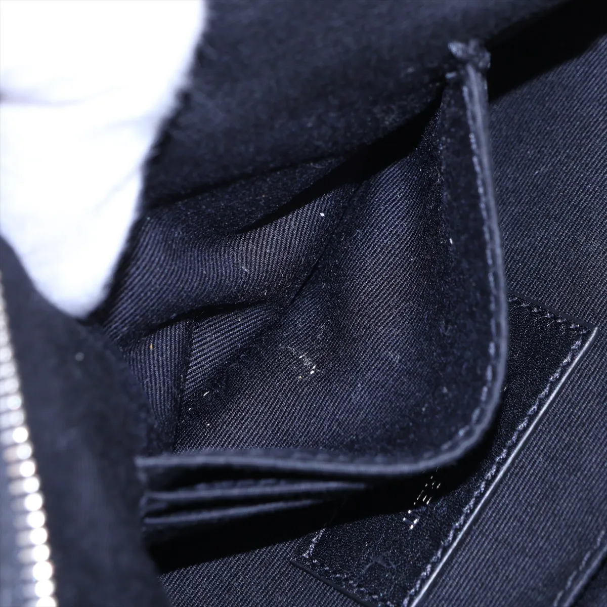 505671 Leather Waist Pouch, Black — view 9
