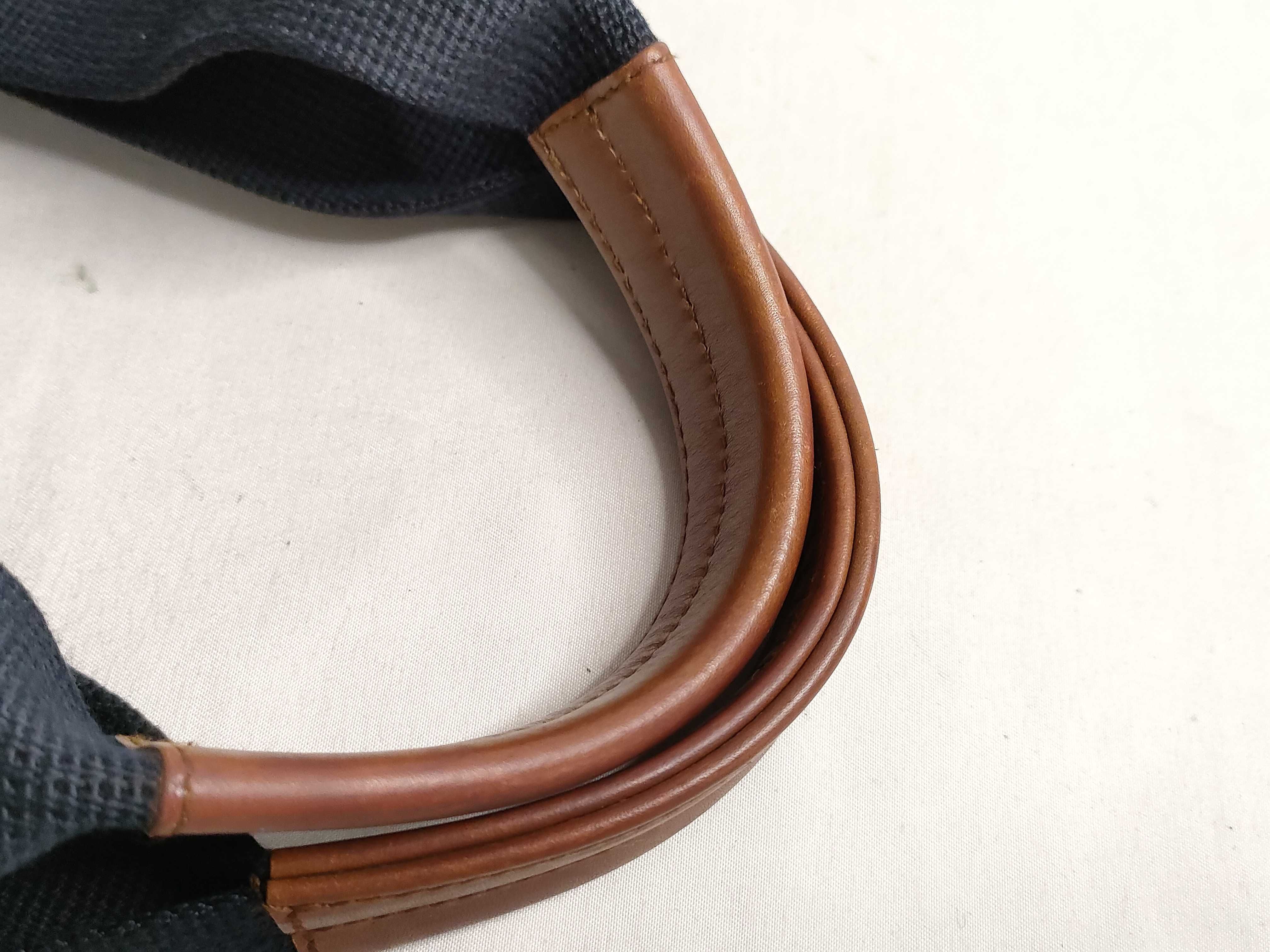 Boston Bag, Sherry Line, Navy Leather Boston Bag — view 4