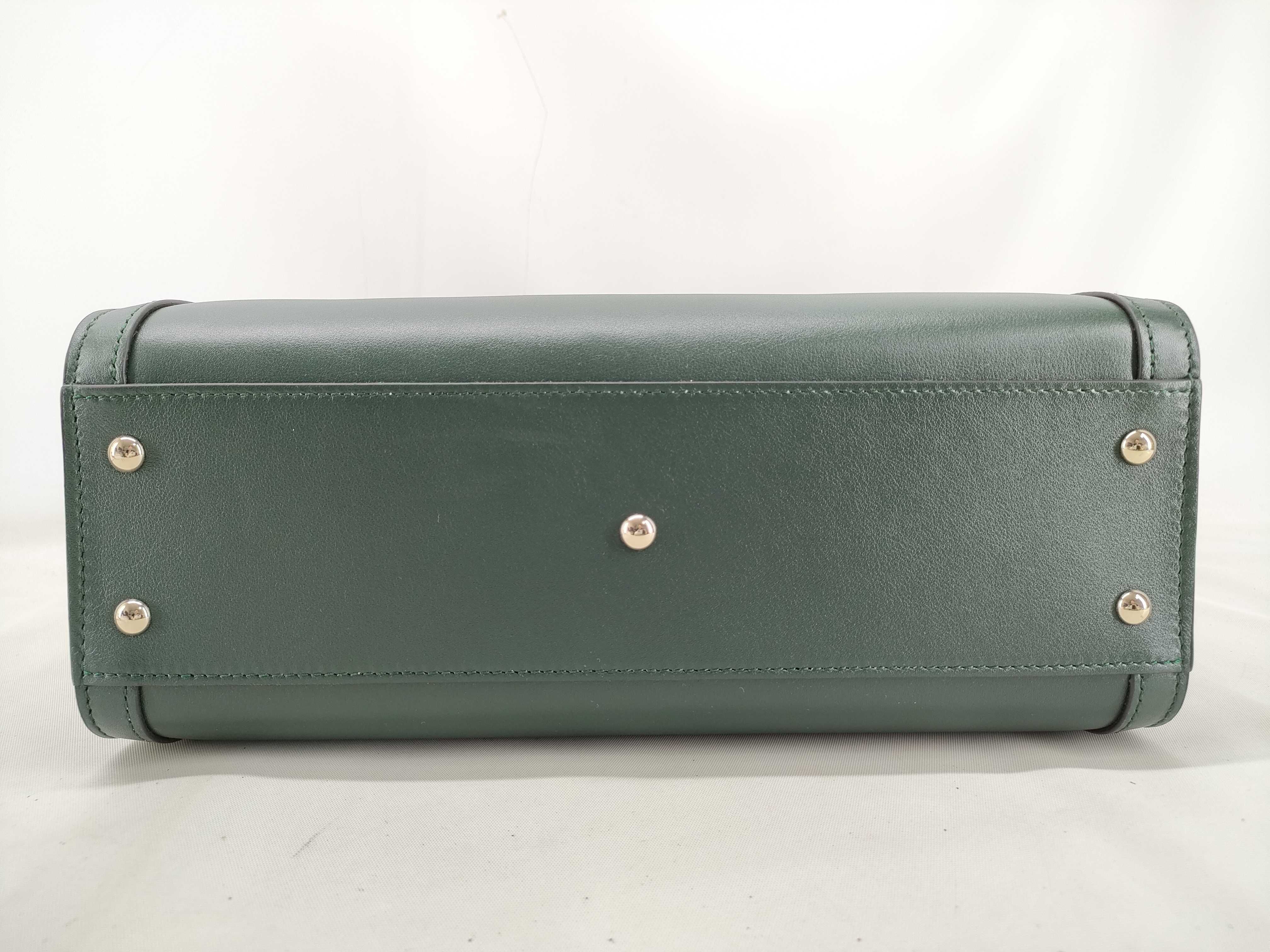 Bamboo Diana 2-way Bamboo Handbag, Green Leather, 853226 — view 3
