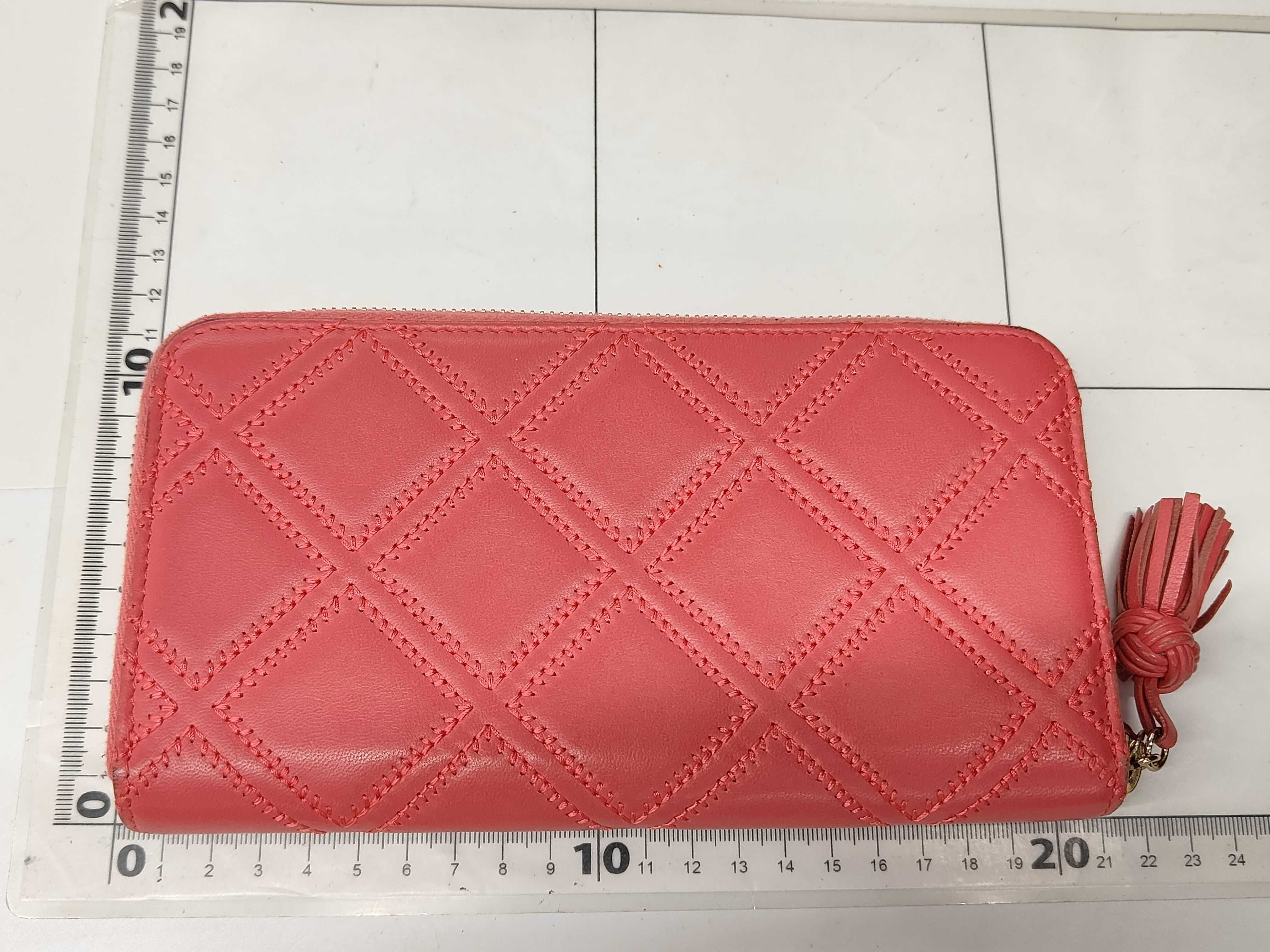 Coco Mark Long Zip Wallet, Calfskin, Pink, Serial Number 24 — view 2